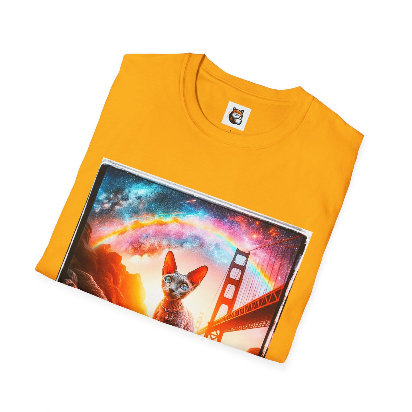 Cornish Rex Cat rainbow sunset T-Shirt