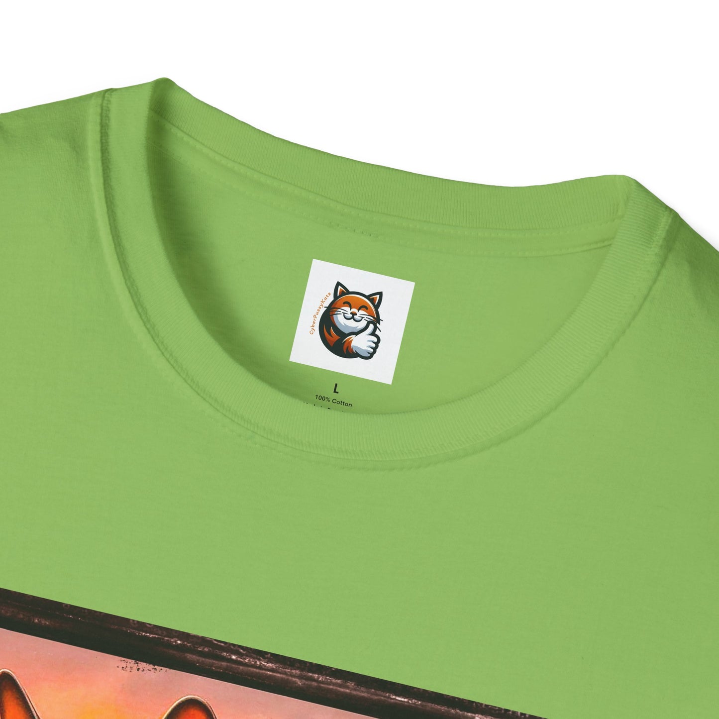 Wacky Devon Rex driving Unisex Softstyle T-Shirt