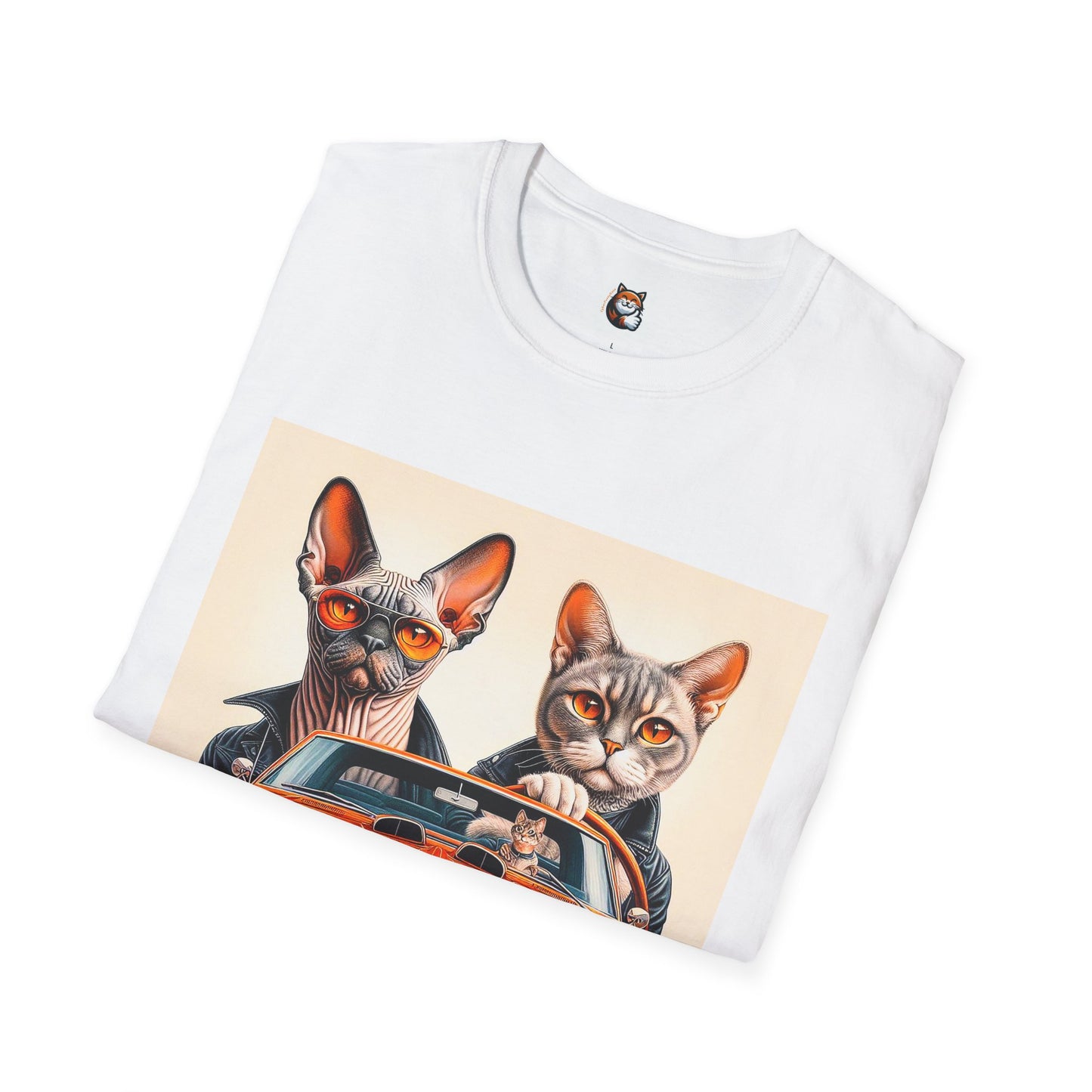 Wacky  Devon Rex Cool cats  Unisex Softstyle T-Shirt