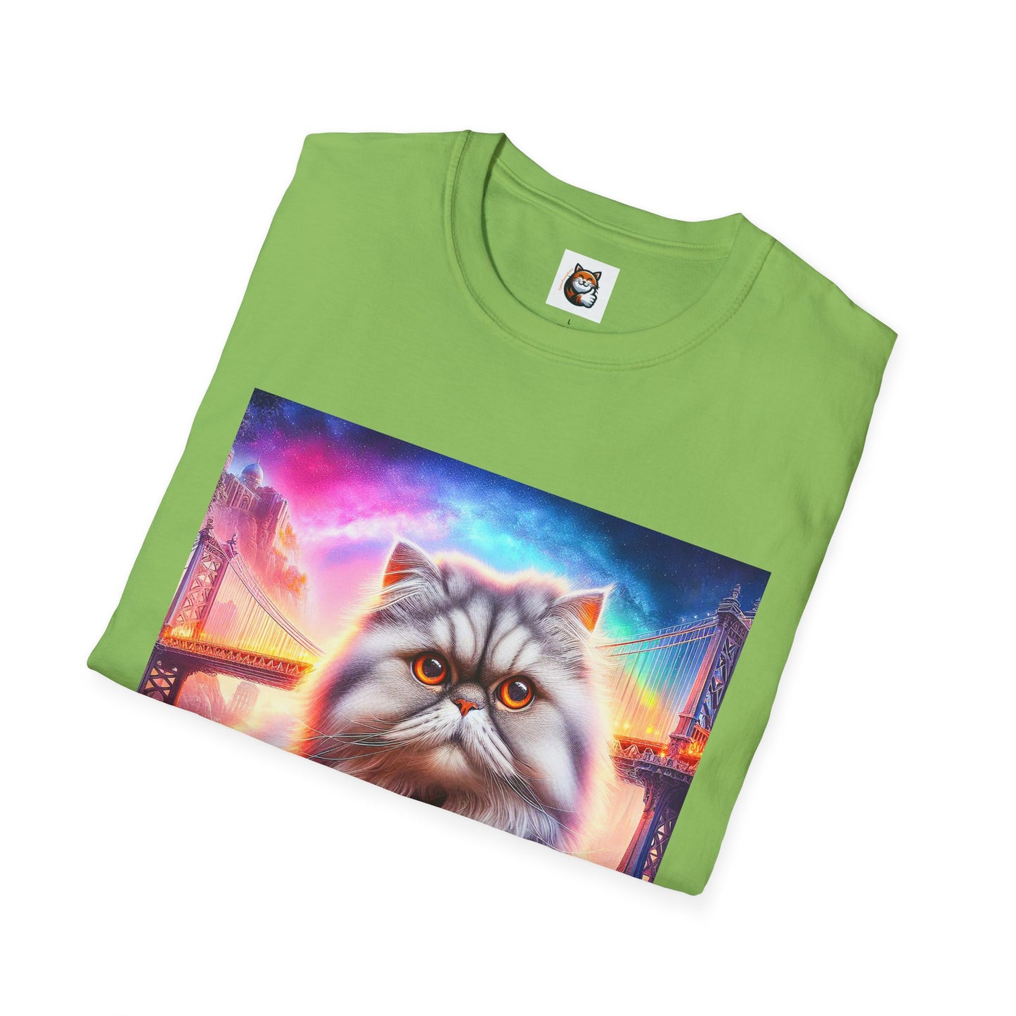 Selkirk Rex Cat T-Shirt purple sunset