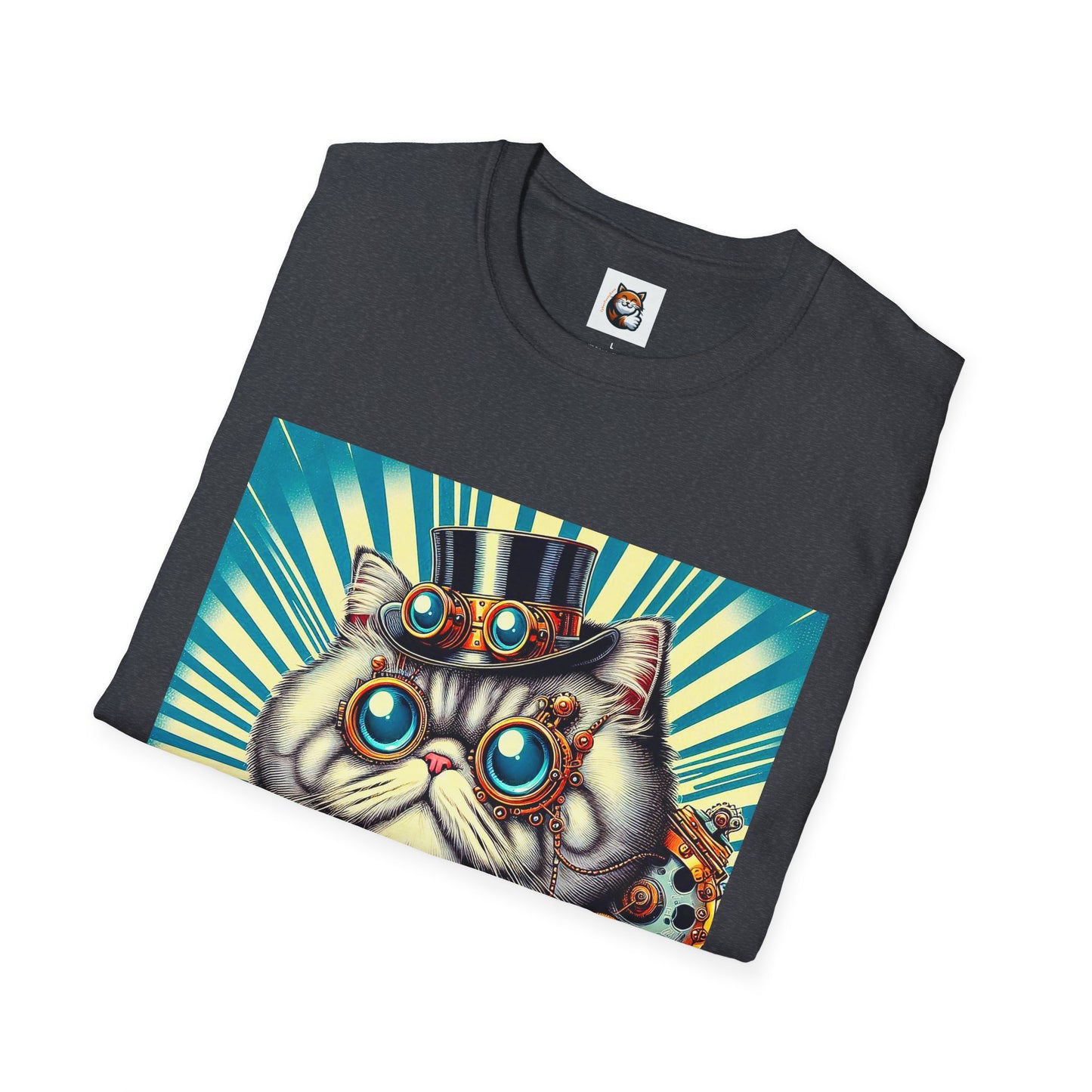 Selkirk Rex Cat T-Shirt steam punk