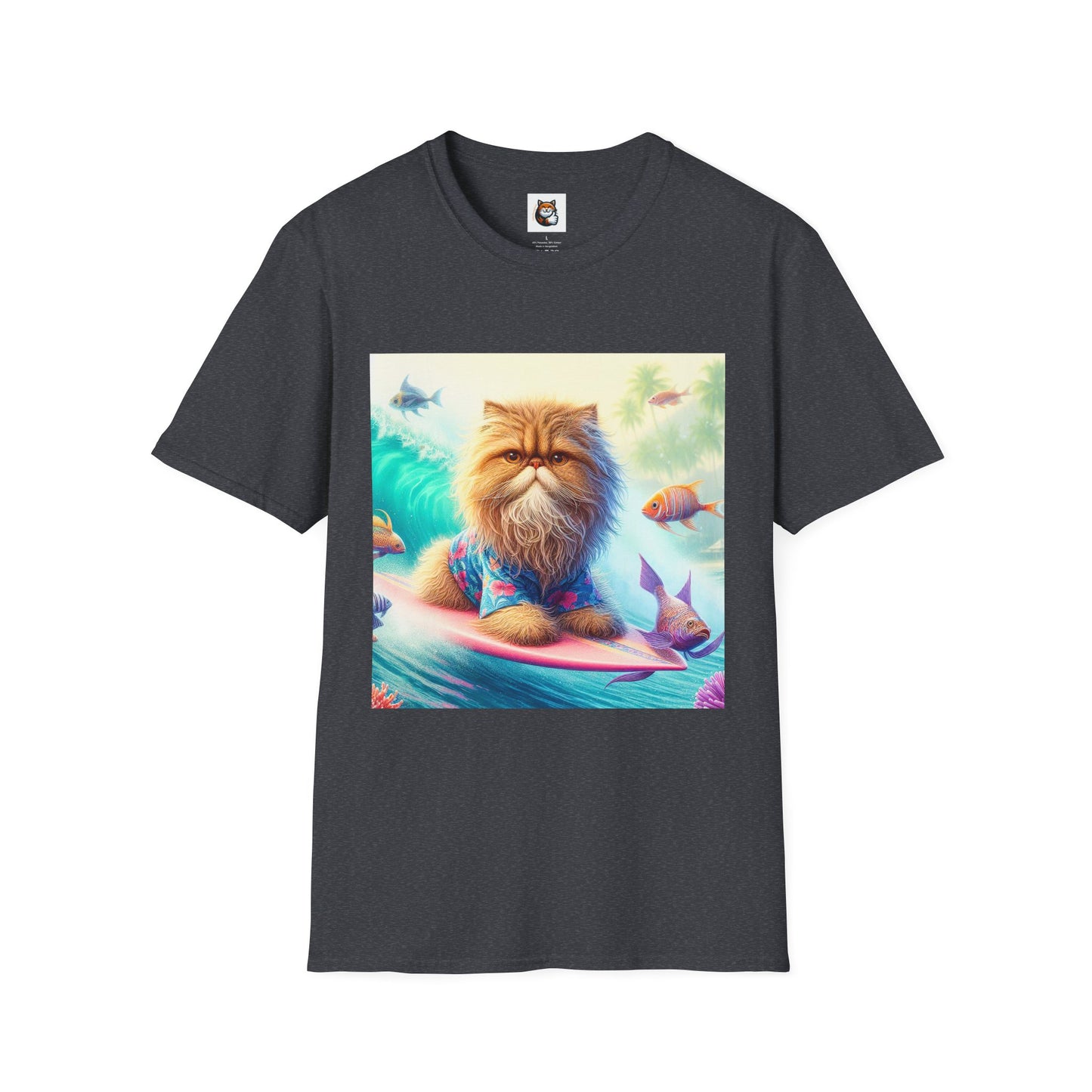 Selkirk Rex Cat T-Shirt angry surfer