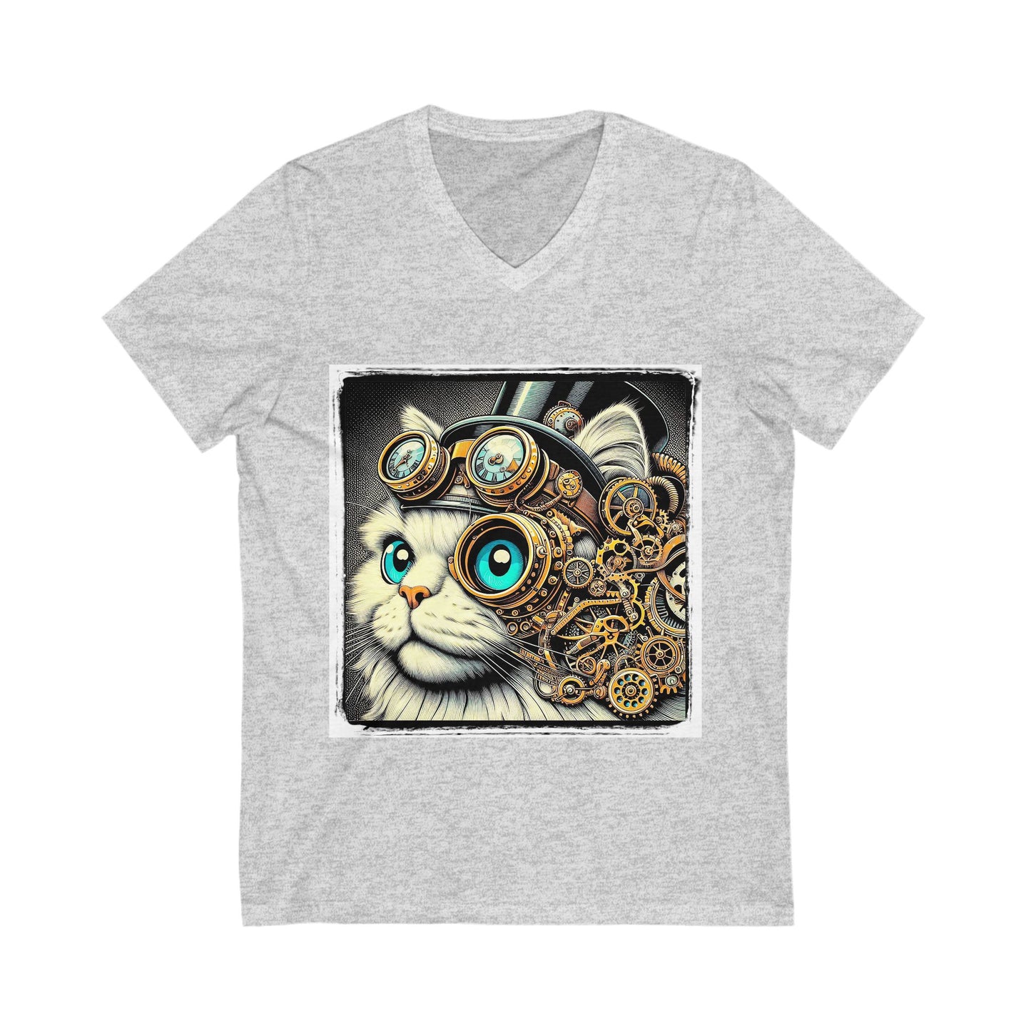 Ragdoll Cat Unisex Jersey Short Sleeve V-Neck Tee