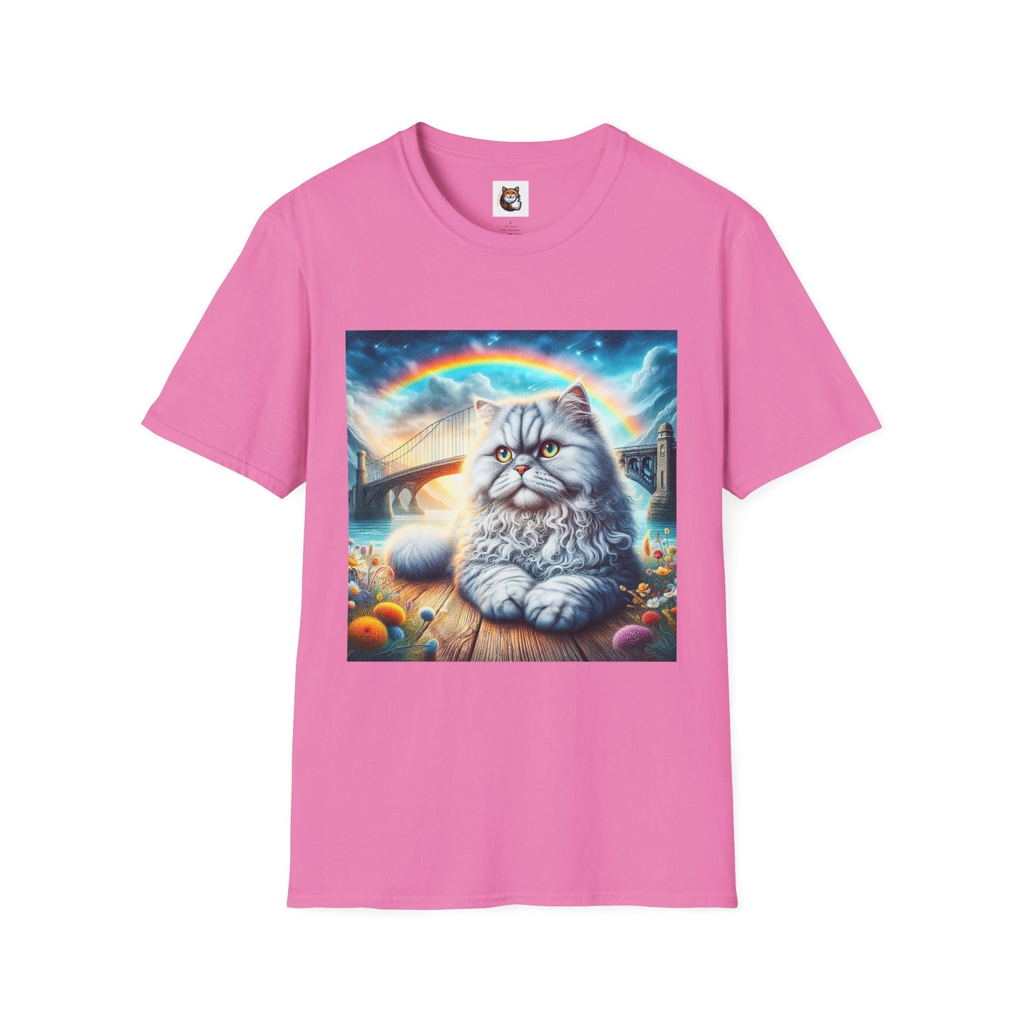 Selkirk Rex Cat T-Shirt  rainbow bridge
