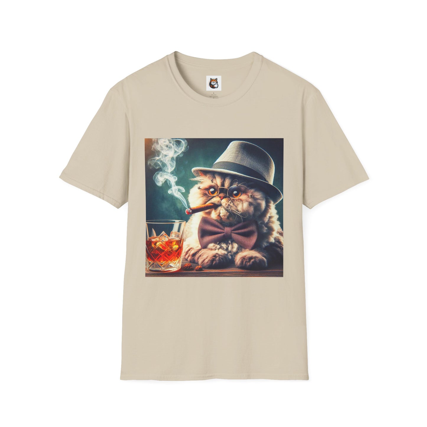 Selkirk Rex Cat T-Shirt cigars and whiskey
