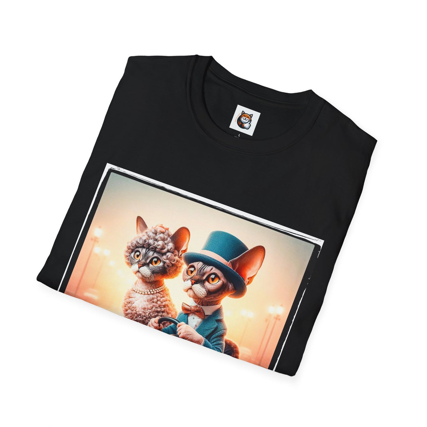 Wacky  Devon Rex Cat Unisex Softstyle T-Shirt