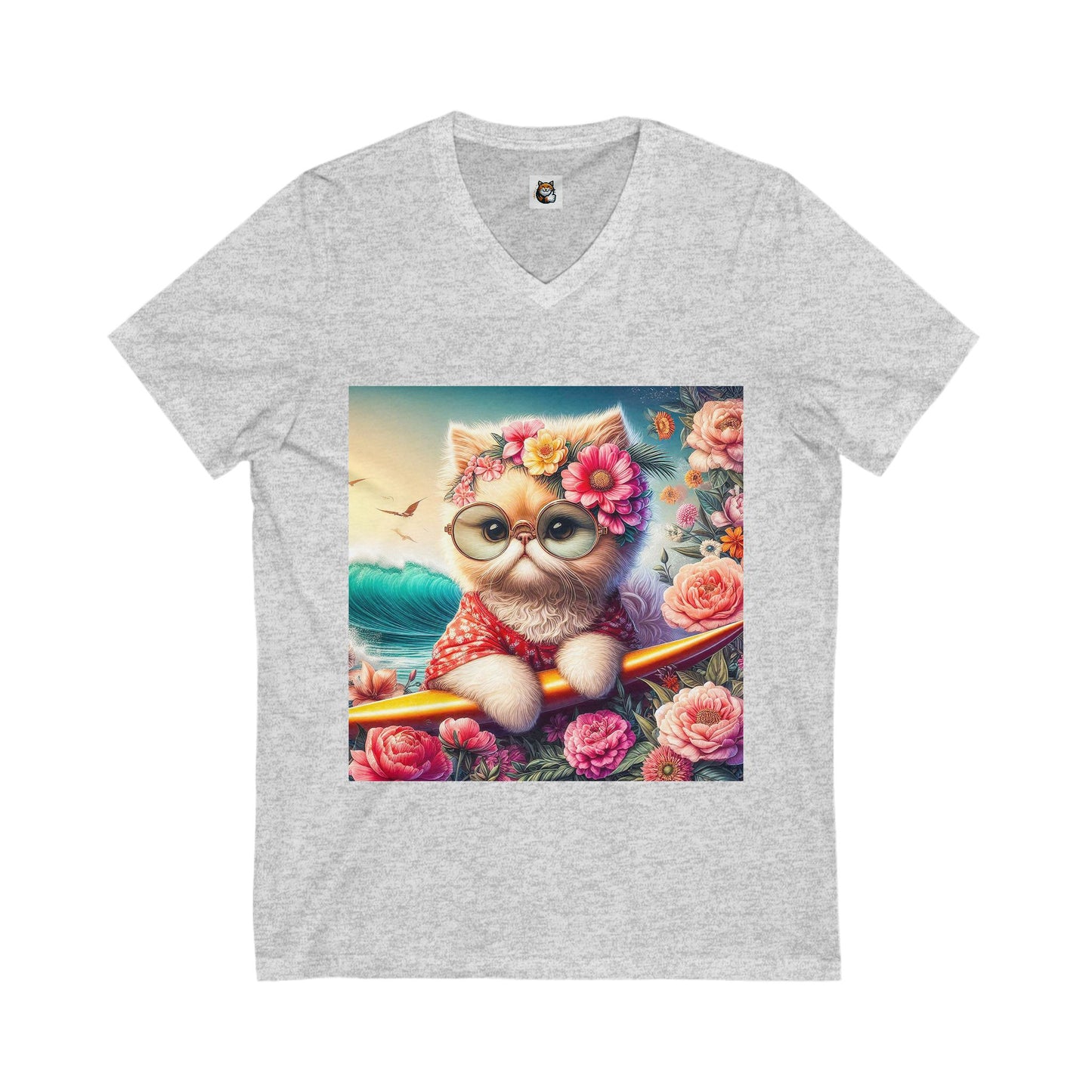 Selkirk Rex flower surfer girl shirt