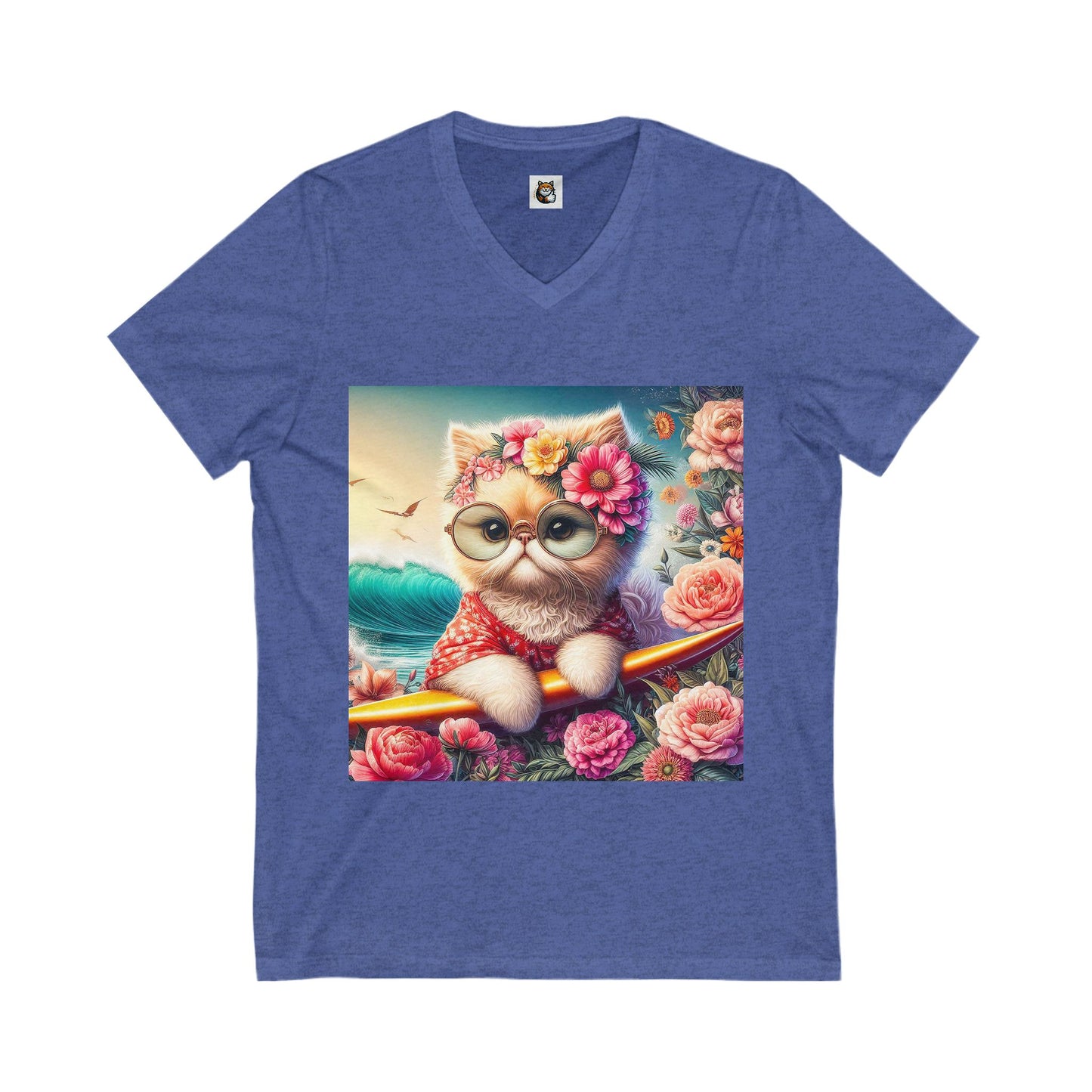 Selkirk Rex flower surfer girl shirt