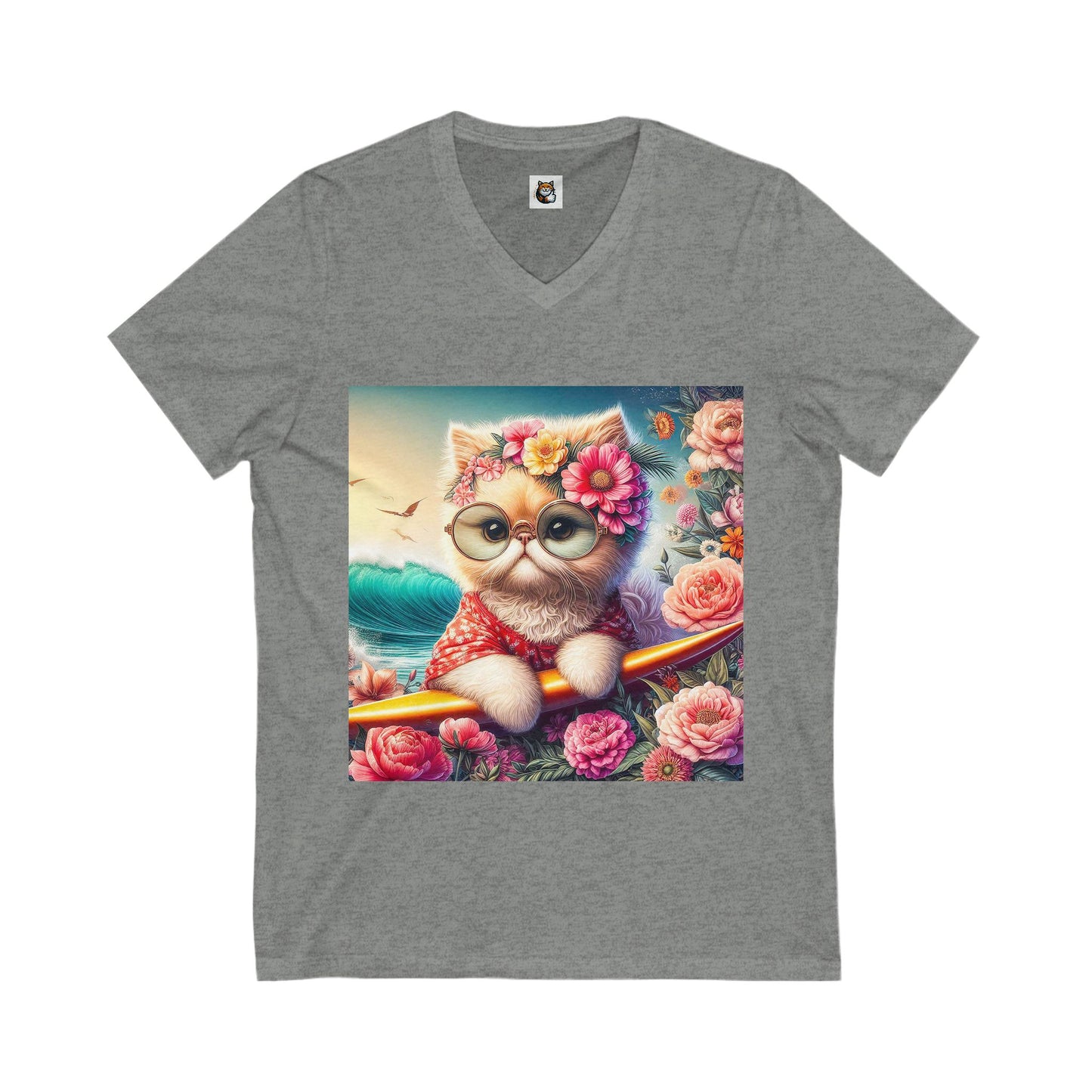 Selkirk Rex flower surfer girl shirt