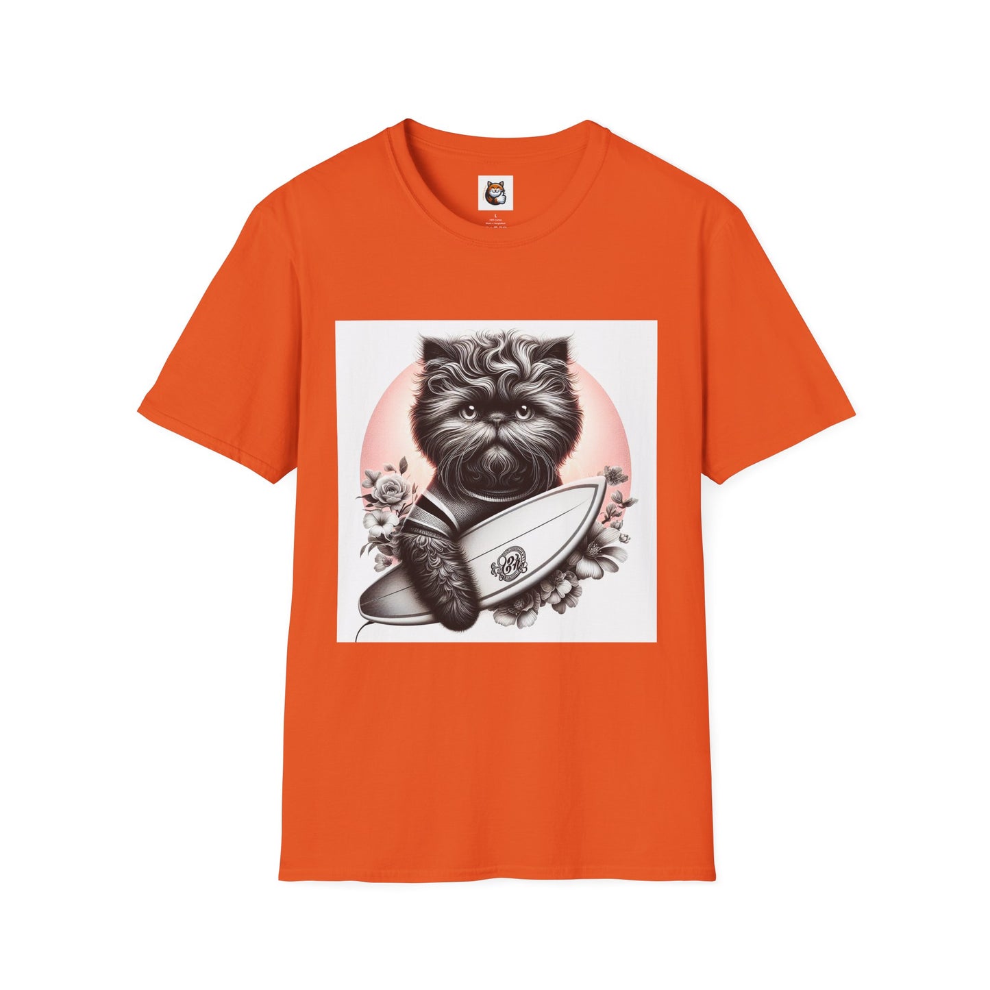 Selkirk Rex Cat T-Shirt fluffy surfer girl