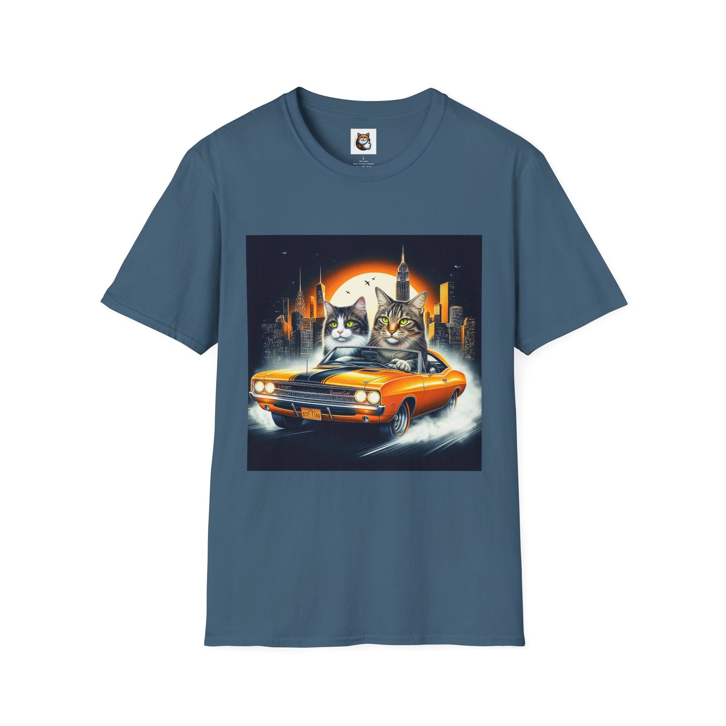 Wacky Domestic Cat Unisex Softstyle T-Shirt