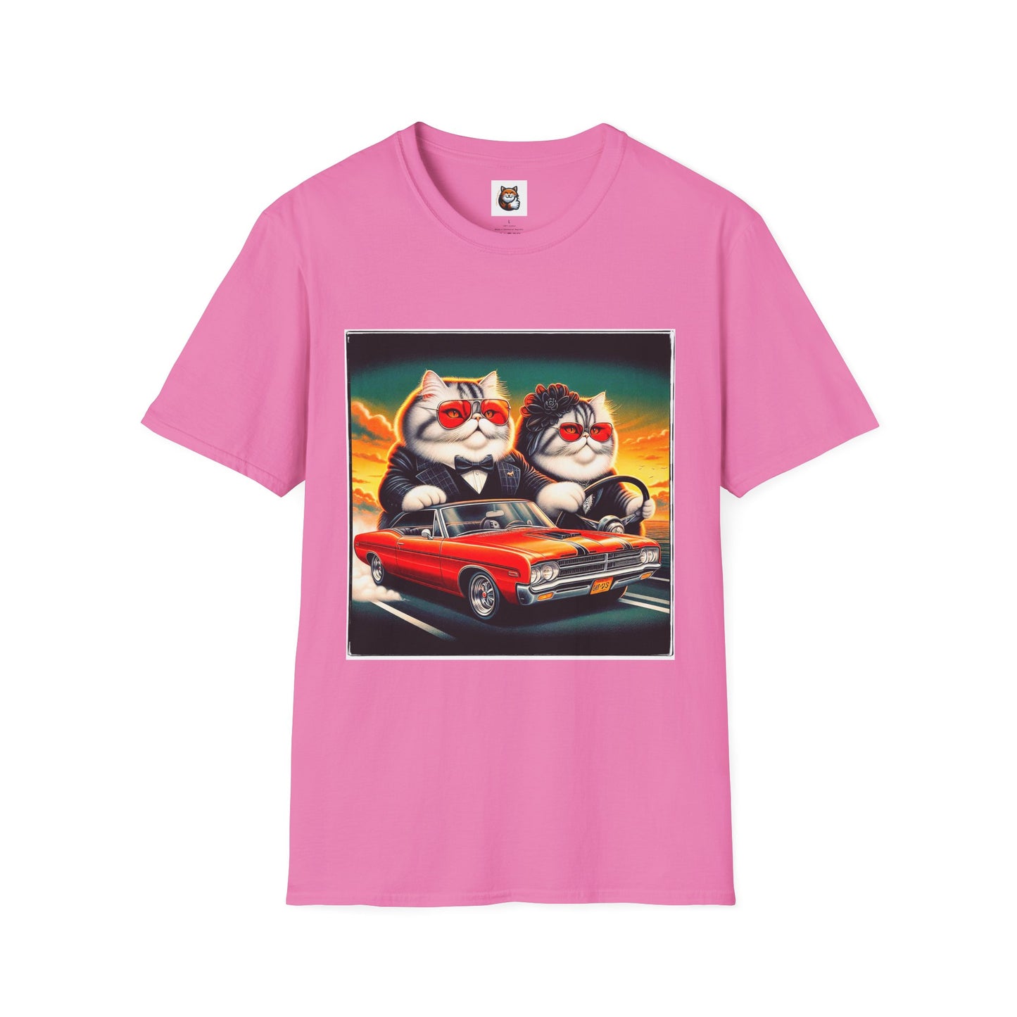 Wacky Exotic Shorthair Cat Unisex Softstyle T-Shirt