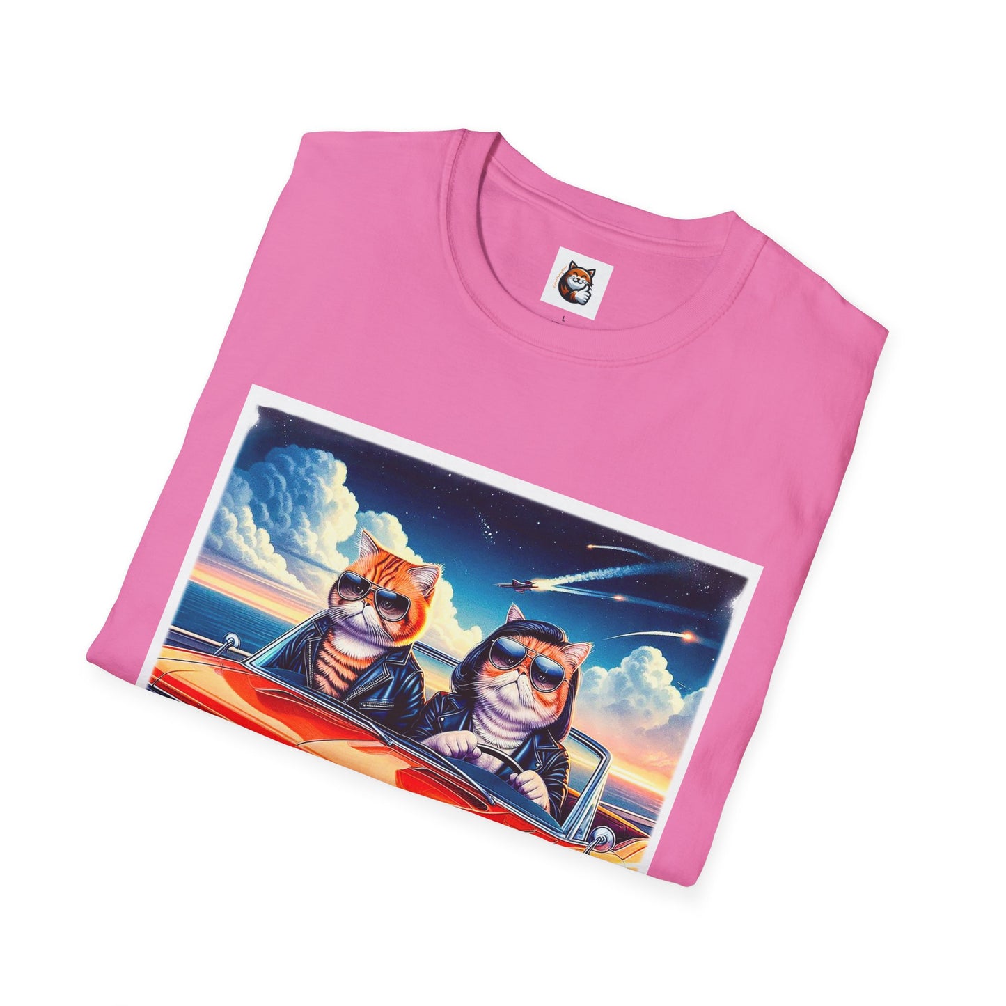 Wacky Exotic Shorthair Cat Unisex Softstyle T-Shirt