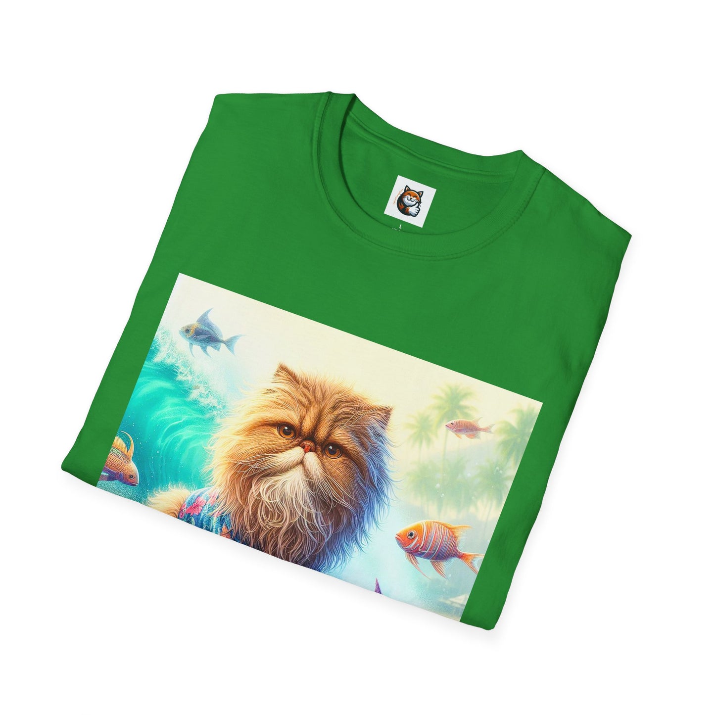 Selkirk Rex Cat T-Shirt angry surfer