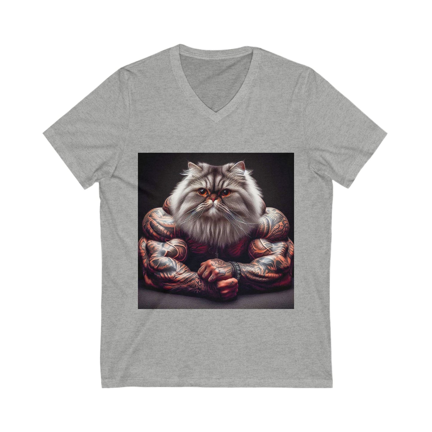 Persian Cat Unisex Jersey Short Sleeve V-Neck Tee