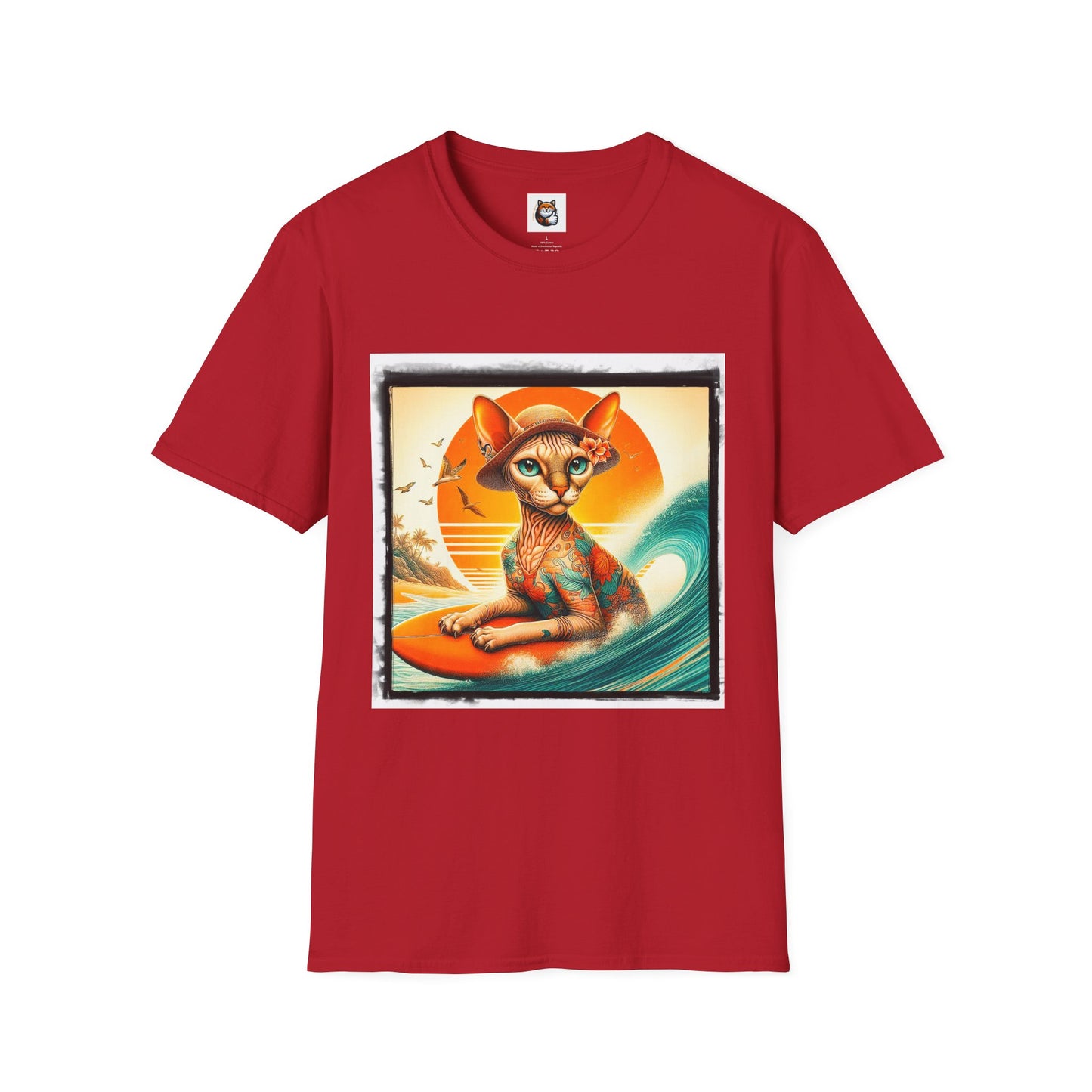 Devon Rex Cat Unisex Softstyle T-Shirt