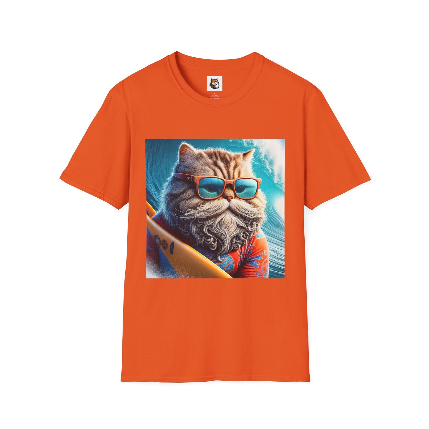 Selkirk Rex Cat T-Shirt old guy surfer
