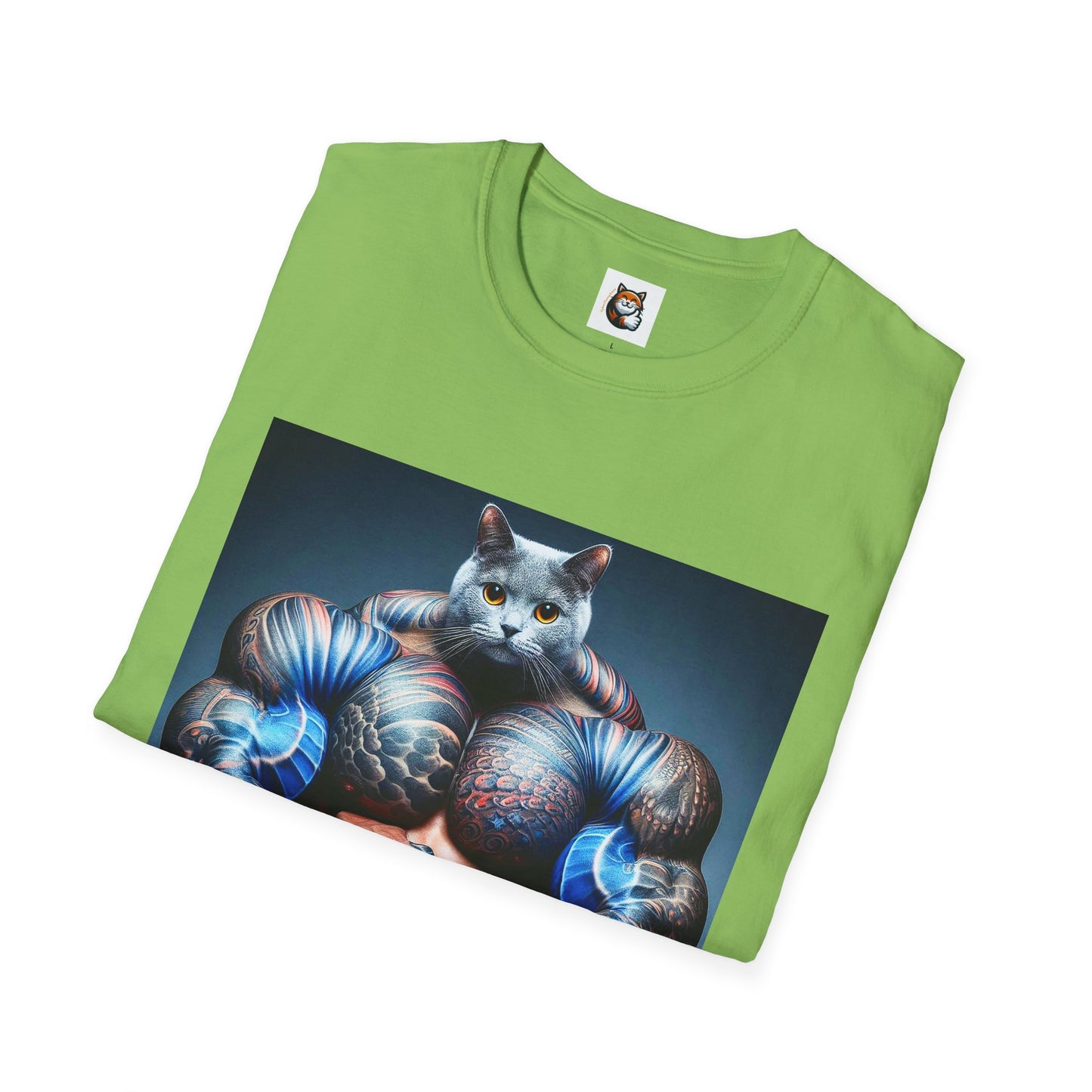 Russian Blue Cat Unisex Softstyle T-Shirt