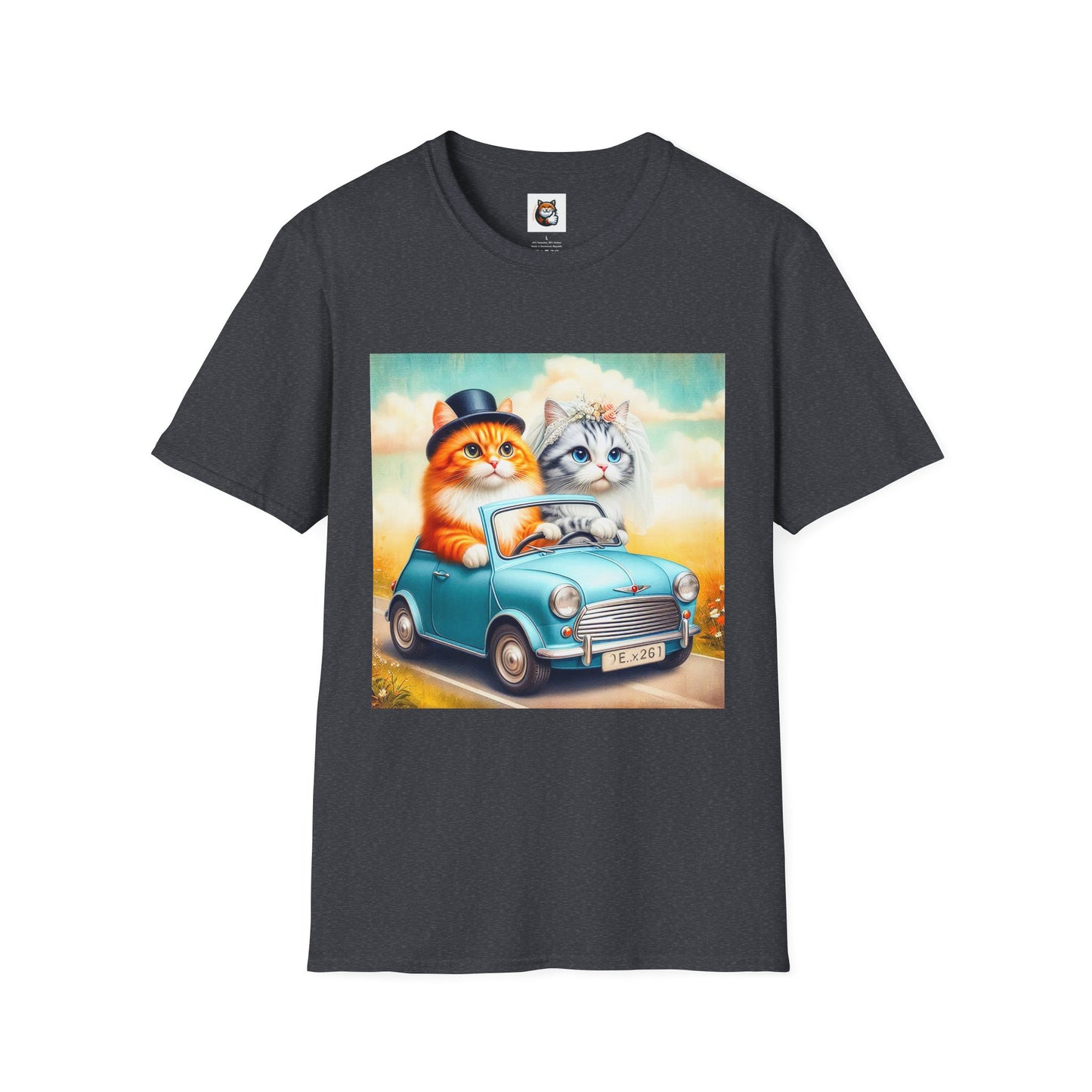 Wacky Domestic Cat Unisex Softstyle T-Shirt