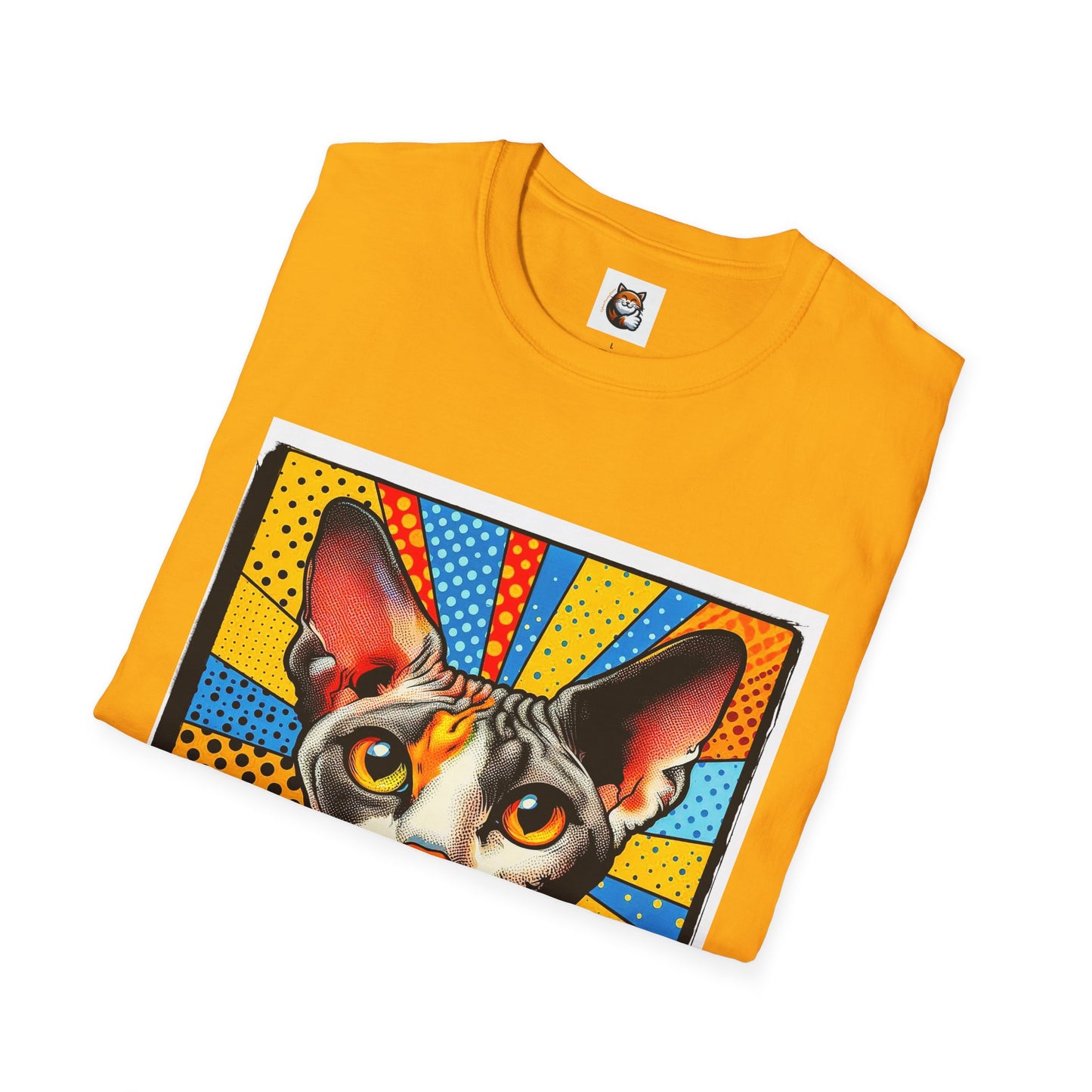 Devon Rex Comic book  Unisex Softstyle T-Shirt