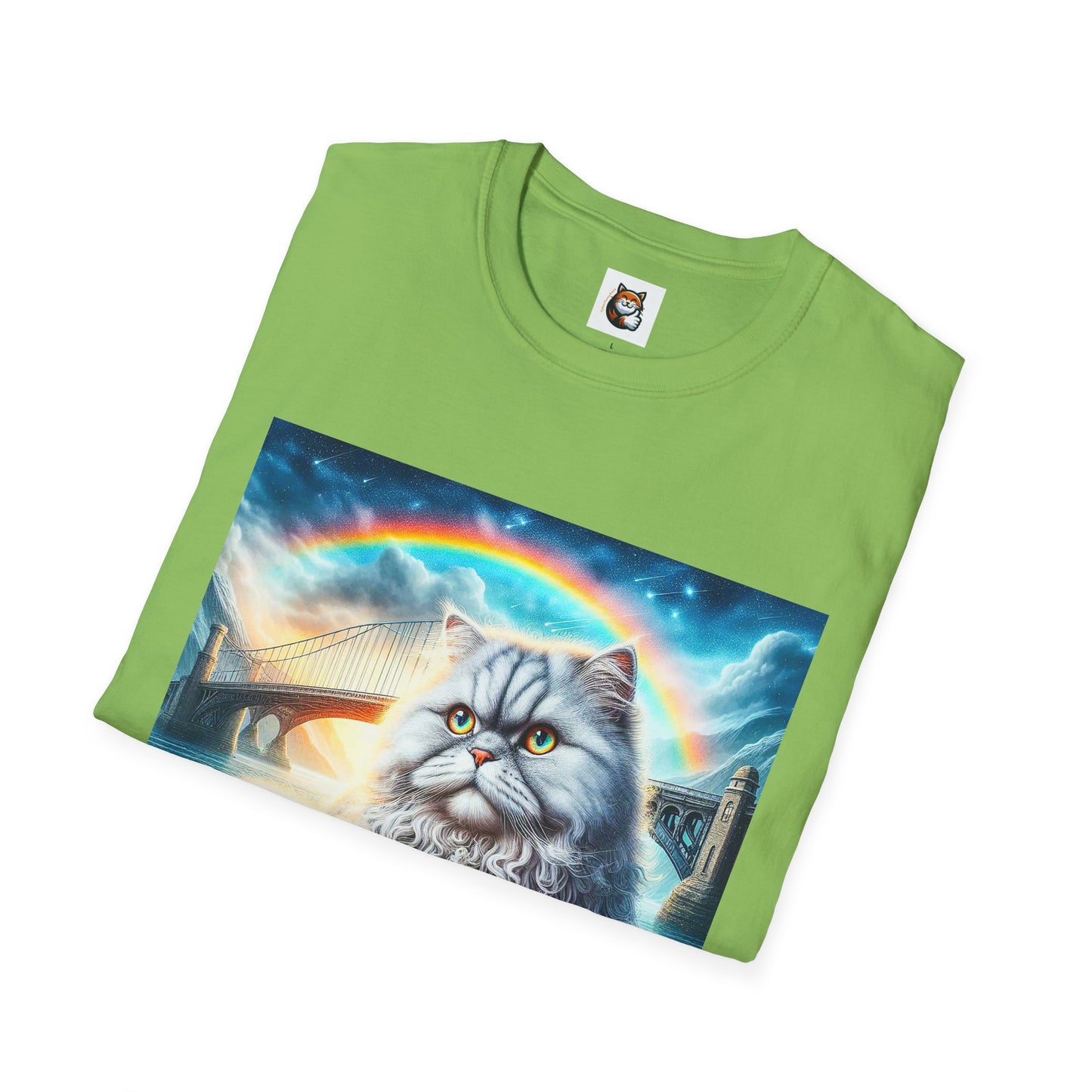 Selkirk Rex Cat T-Shirt  rainbow bridge