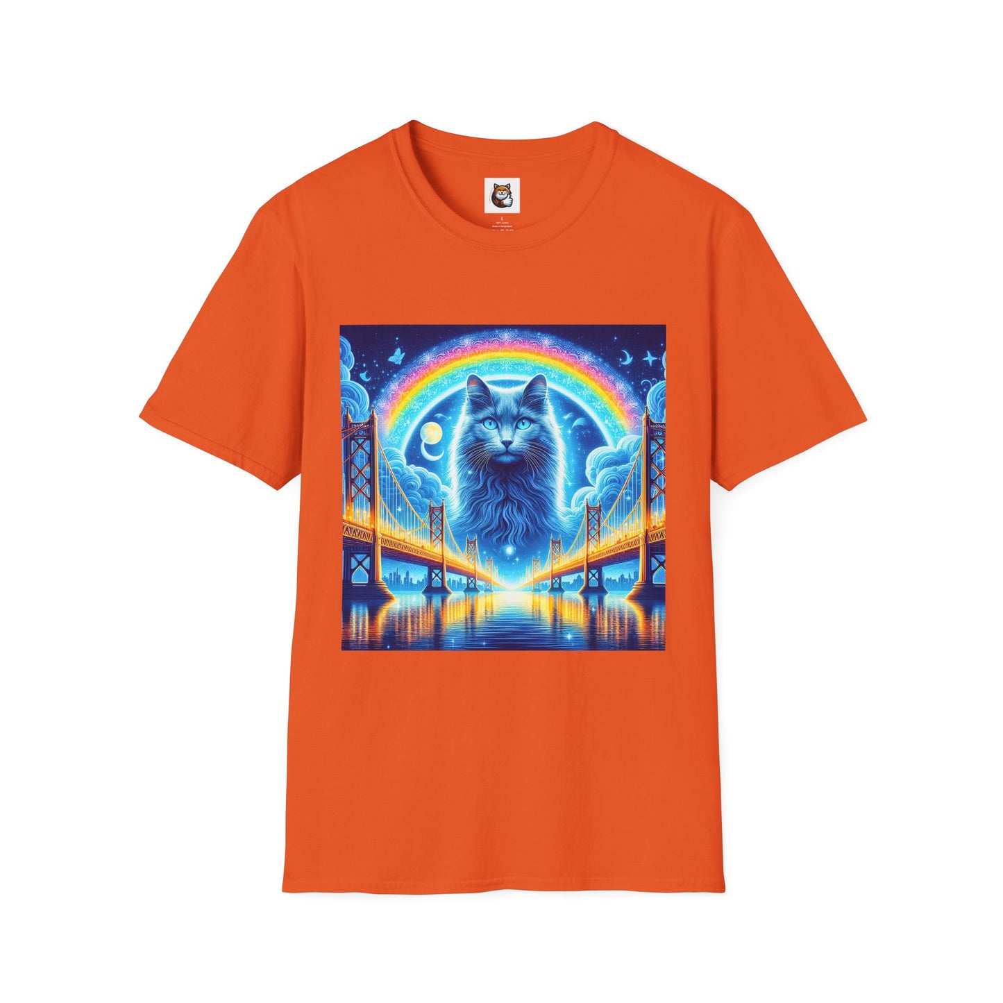 Russian Blue Cat rainbow T-Shirt