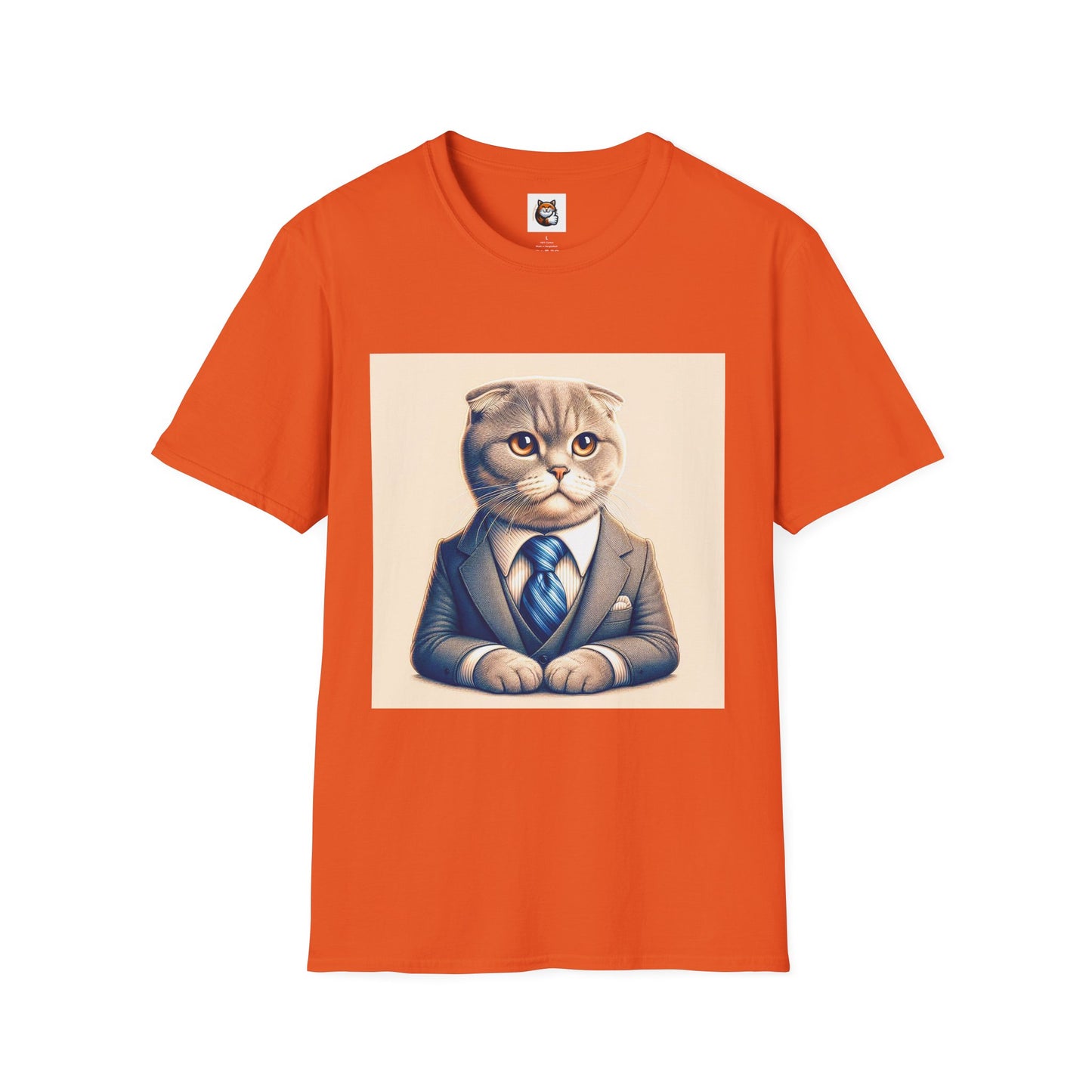 Scottish Fold Cat suit and tie  T-Shirt