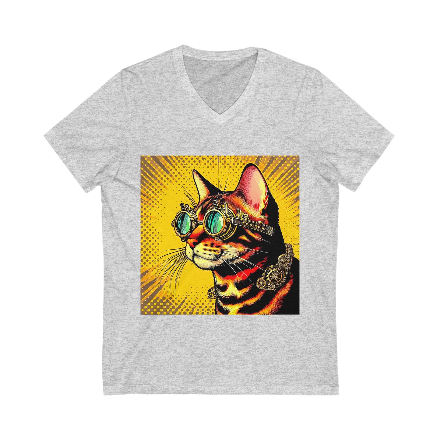 Bengal Unisex Jersey Short Sleeve V-Neck Tee