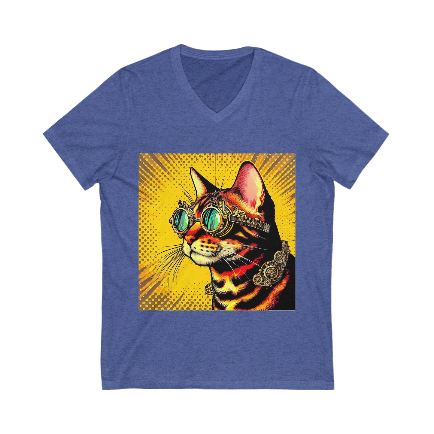 Bengal Unisex Jersey Short Sleeve V-Neck Tee