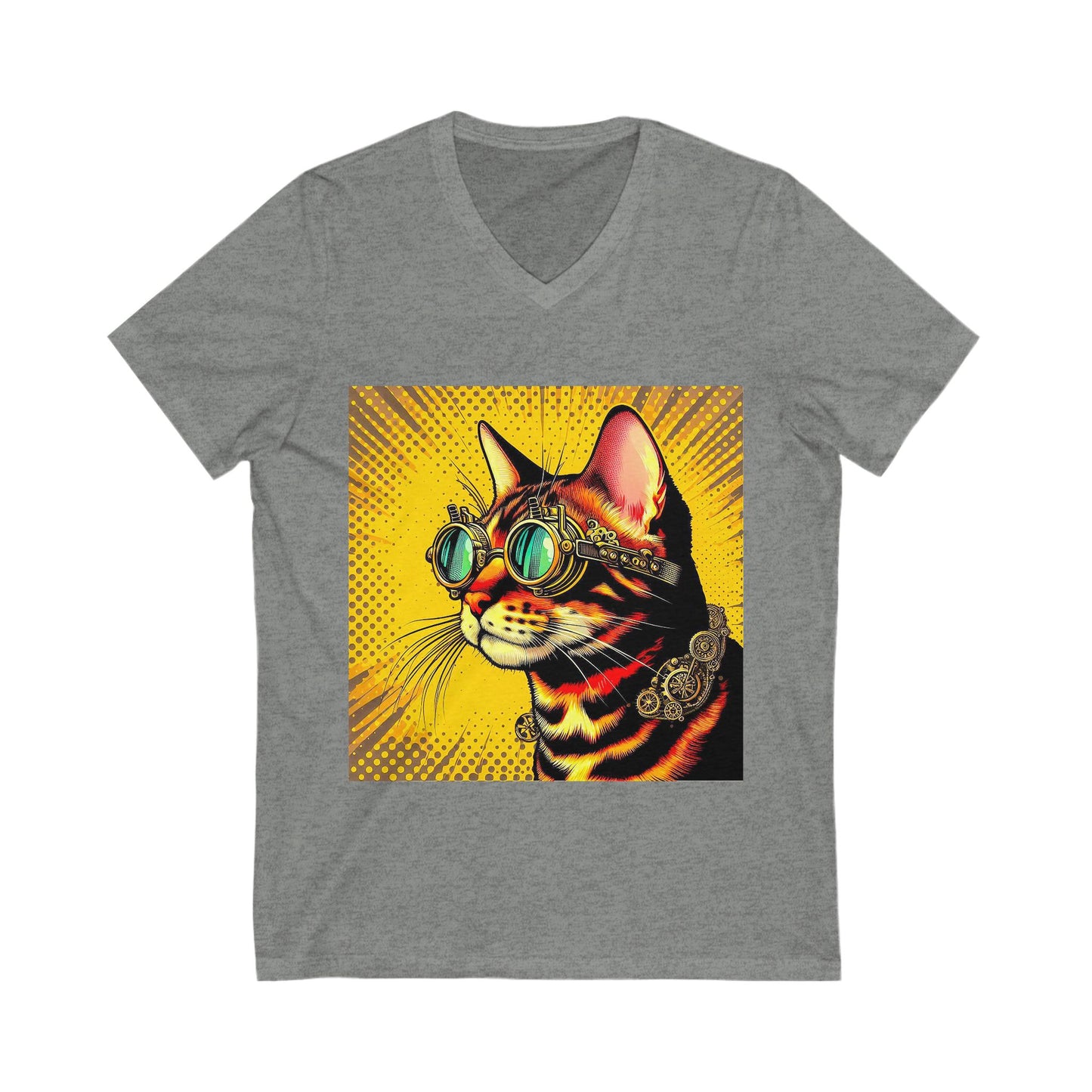 Bengal Unisex Jersey Short Sleeve V-Neck Tee