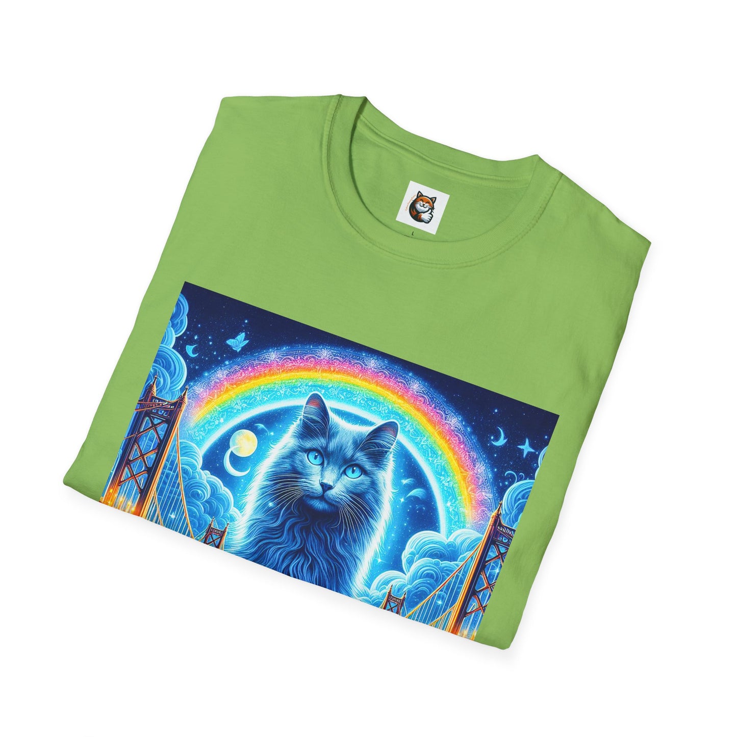 Russian Blue Cat rainbow T-Shirt