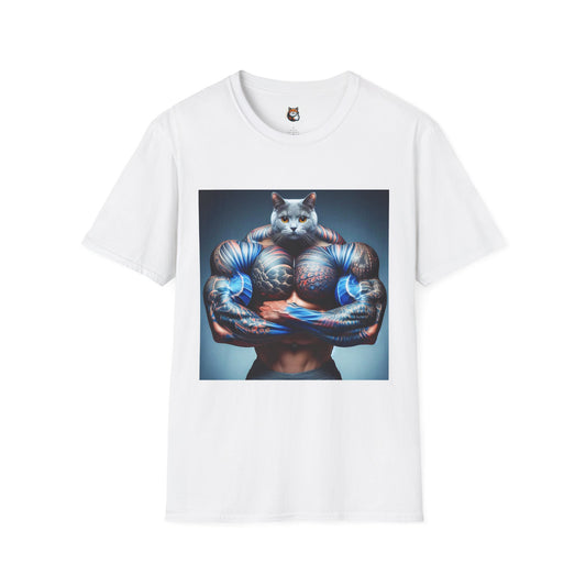 Russian Blue Cat Unisex Softstyle T-Shirt