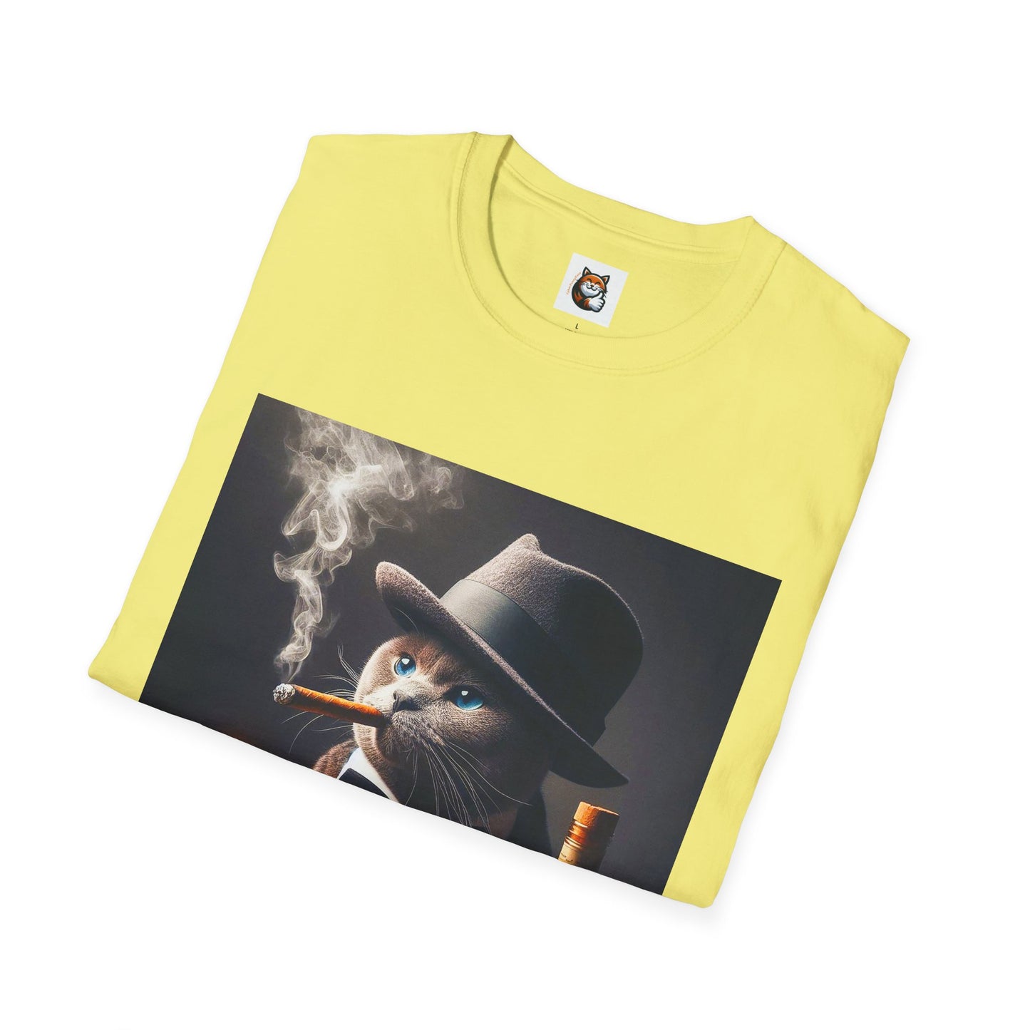 Russian Blue Cat Unisex Softstyle T-Shirt