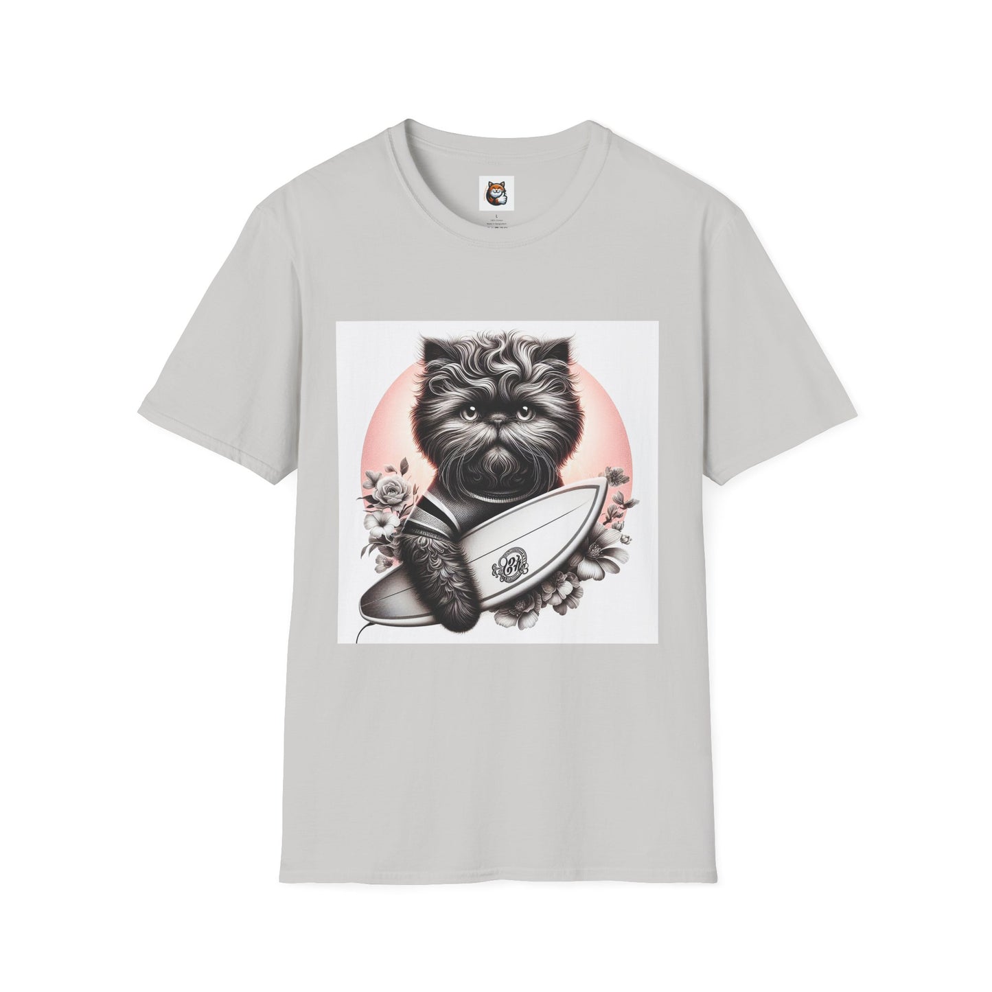 Selkirk Rex Cat T-Shirt fluffy surfer girl