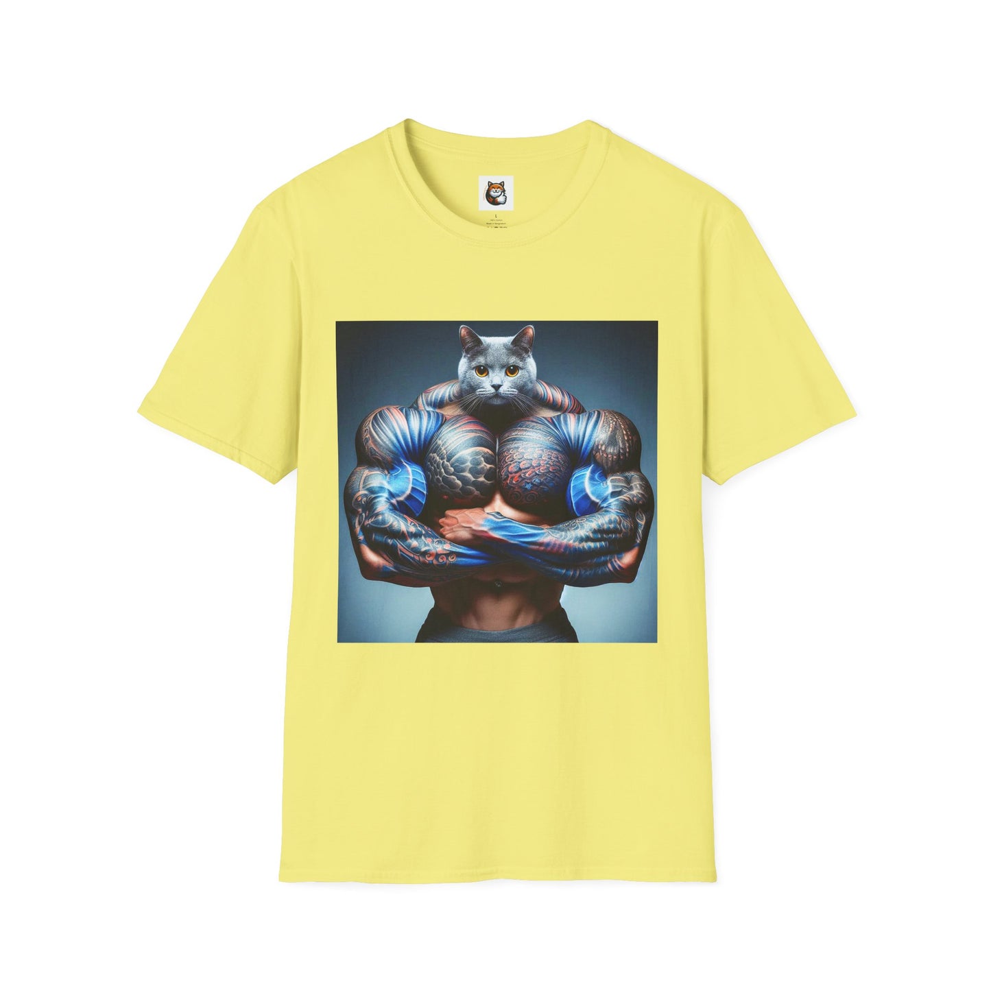 Russian Blue Cat Unisex Softstyle T-Shirt
