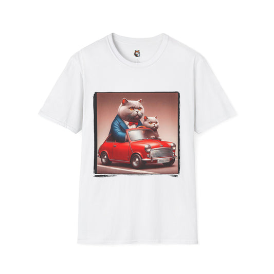 Wacky British Shorthair red car Softstyle T-Shirt