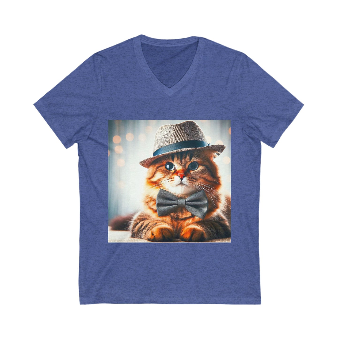 Domestic Cat Unisex Jersey Short Sleeve V-Neck Tee