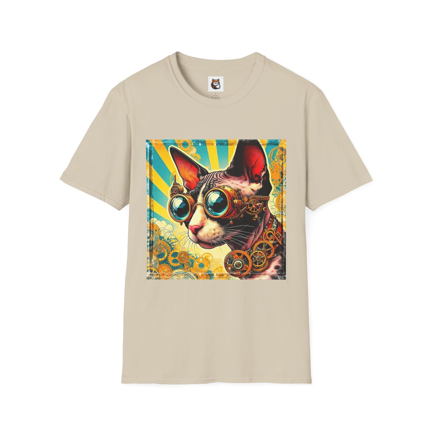 Cornish Rex Cat Unisex steam punk  T-Shirt