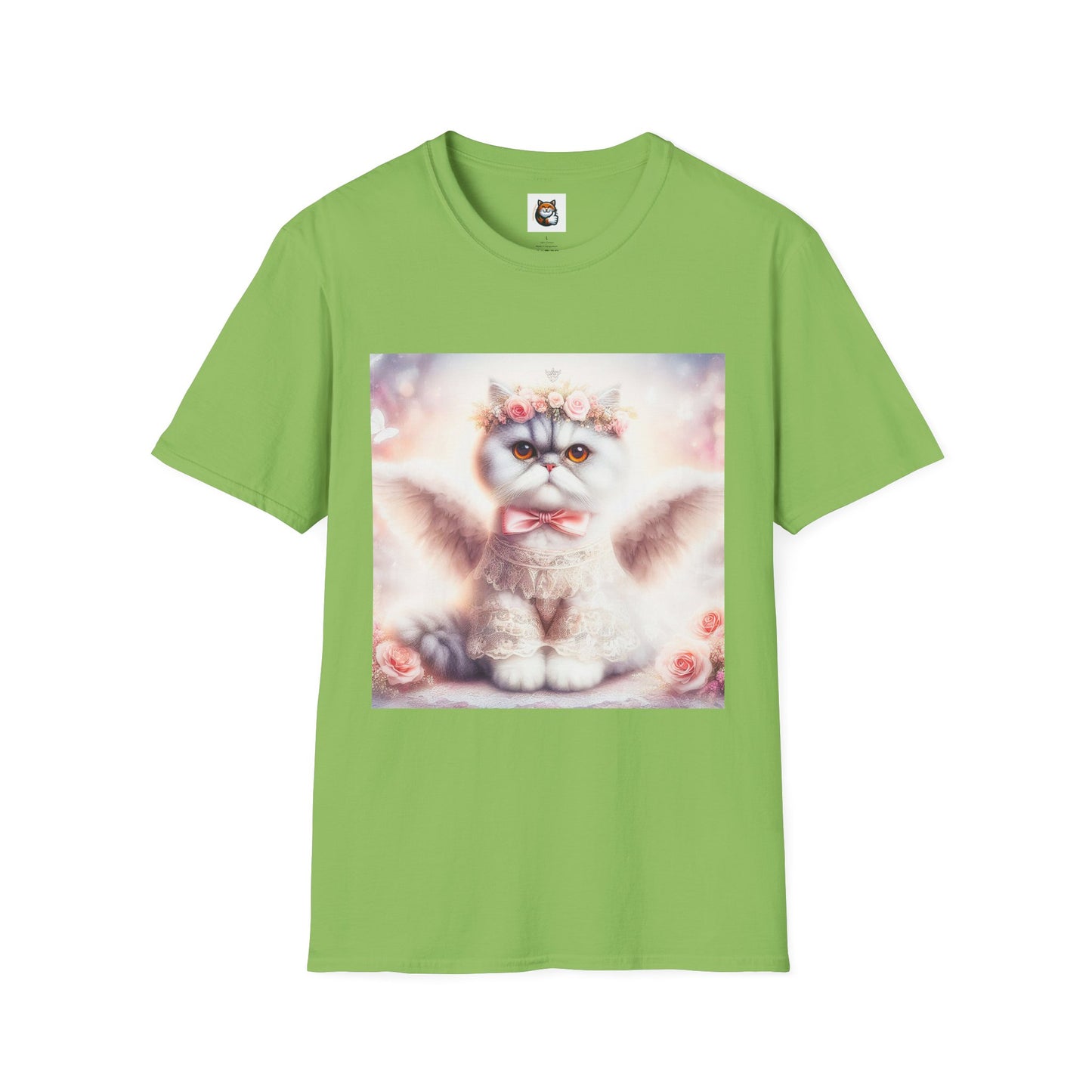Selkirk Rex Cat T-Shirt flower Angel