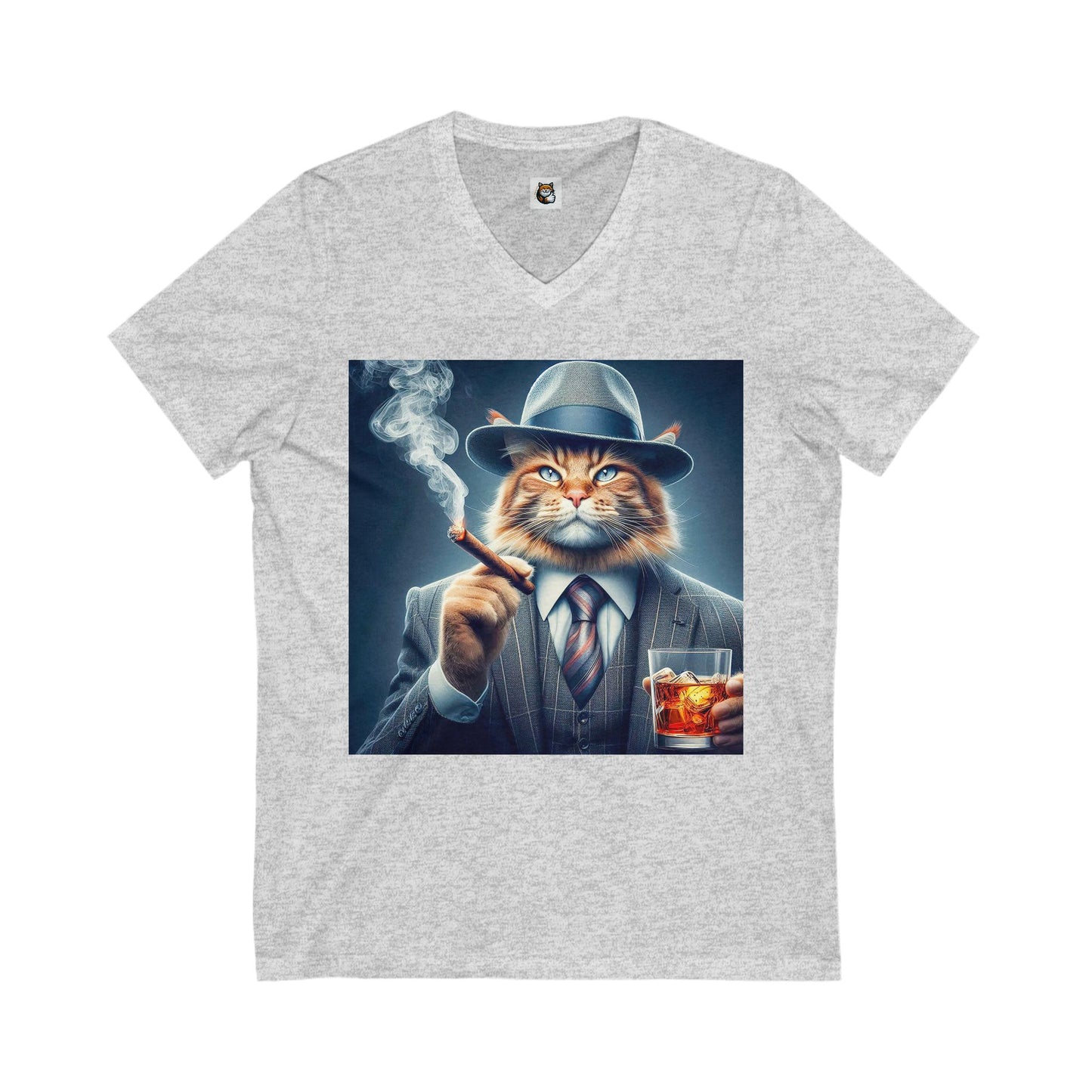 Maine Coon Unisex Jersey Short Sleeve V-Neck Tee