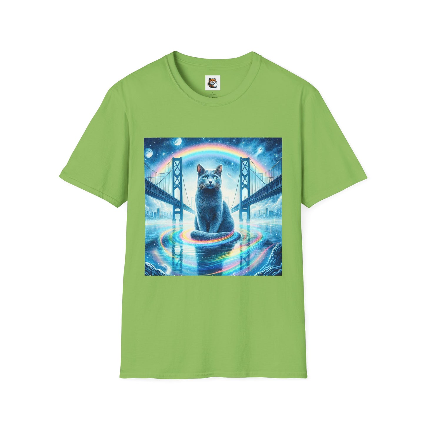 Russian Blue Cat Unisex Softstyle T-Shirt