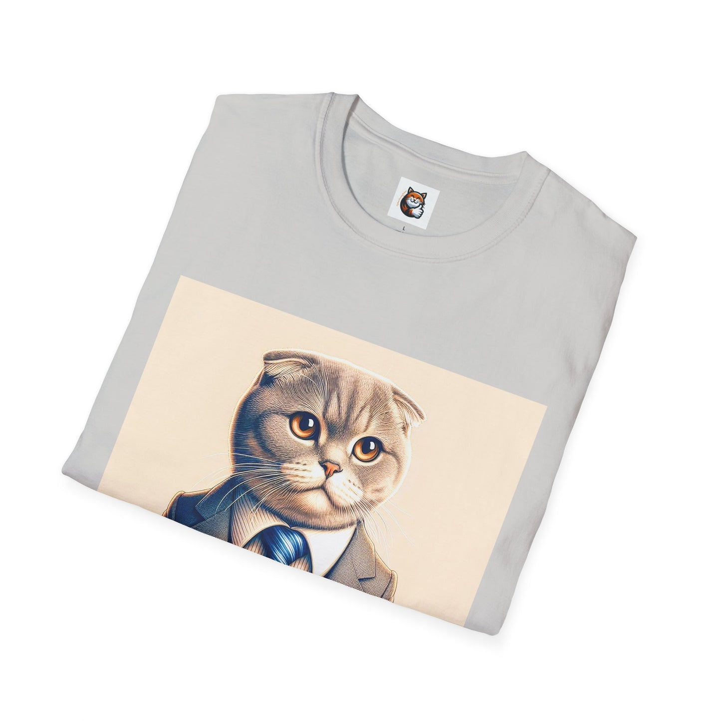 Scottish Fold Cat suit and tie  T-Shirt