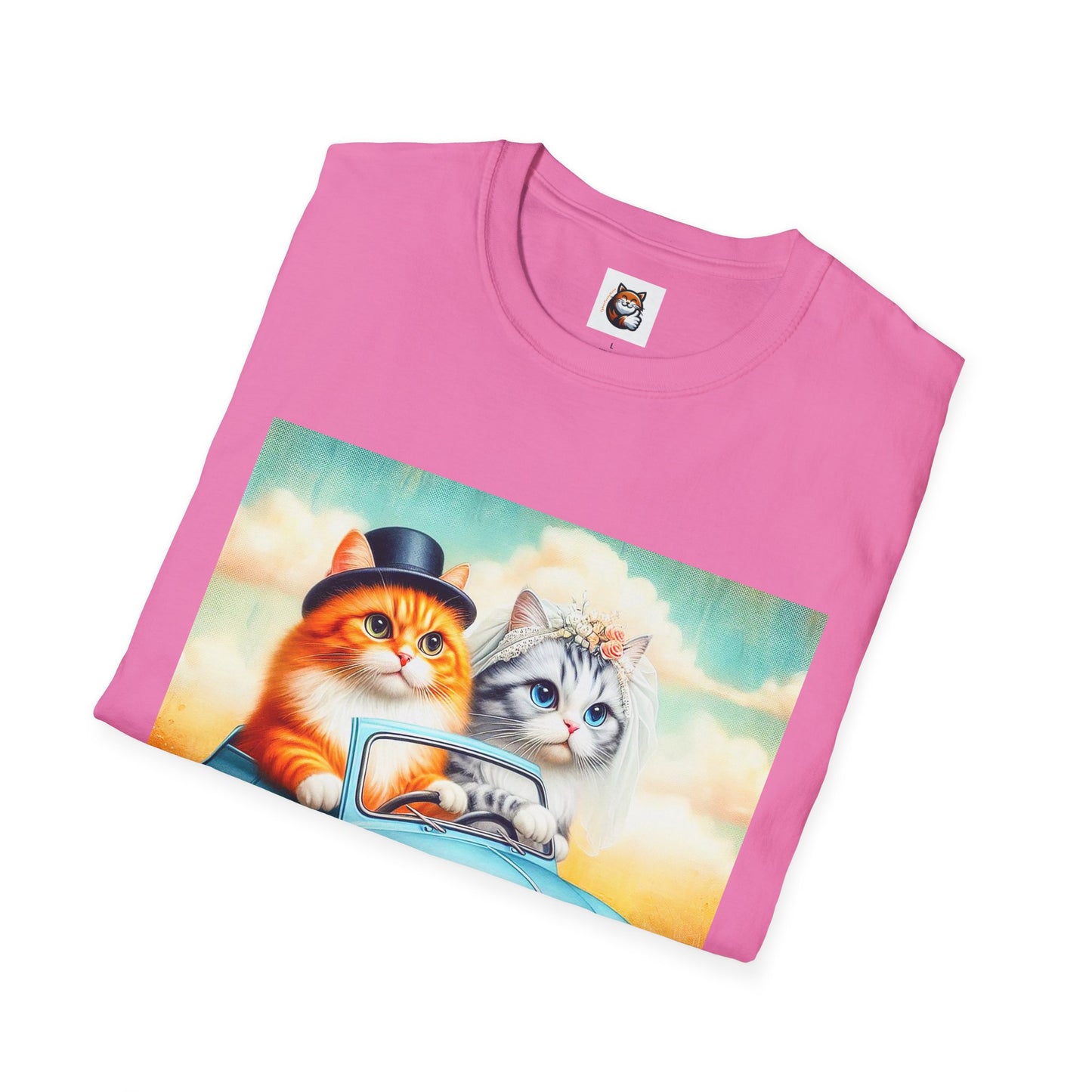 Wacky Domestic Cat Unisex Softstyle T-Shirt