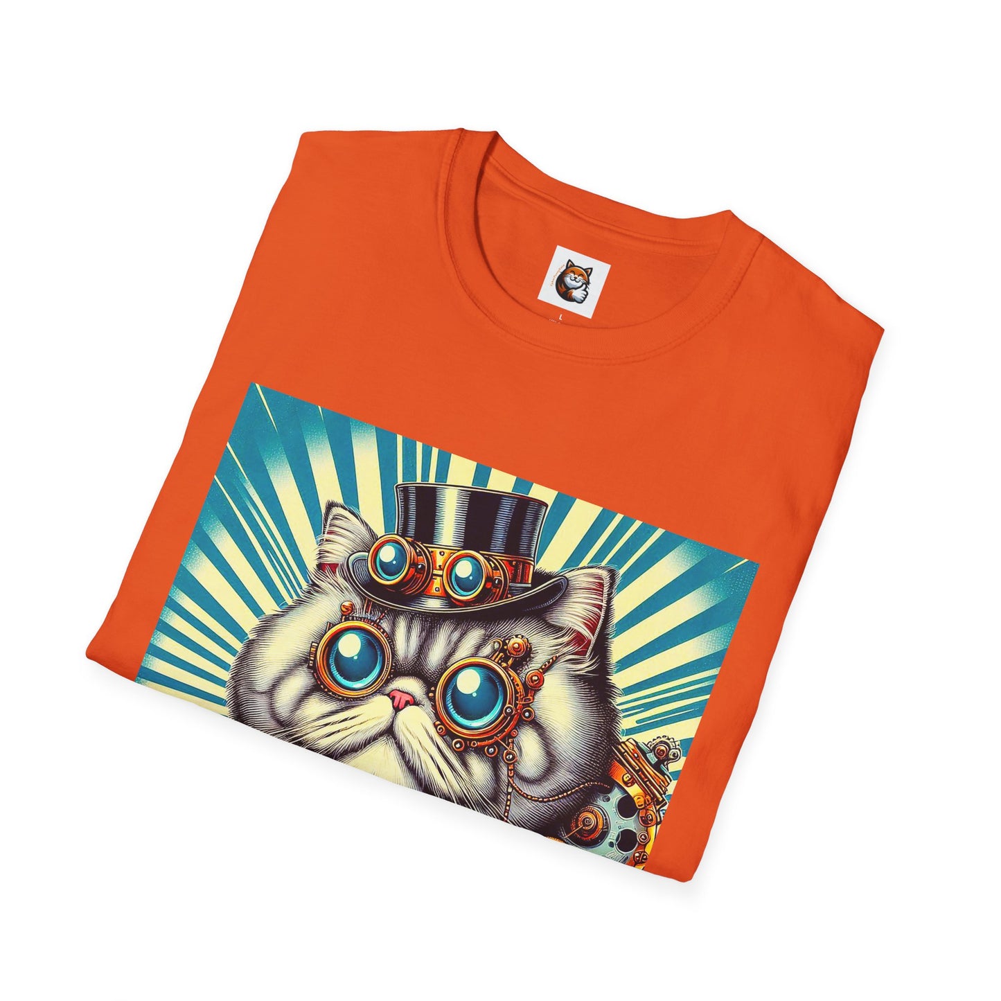 Selkirk Rex Cat T-Shirt steam punk
