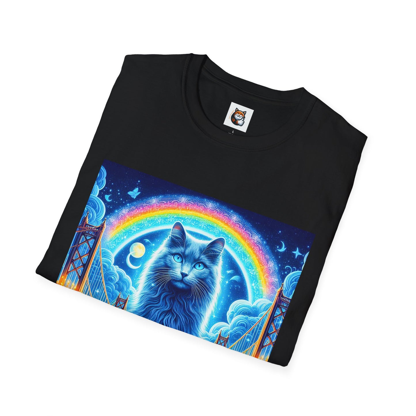 Russian Blue Cat rainbow T-Shirt