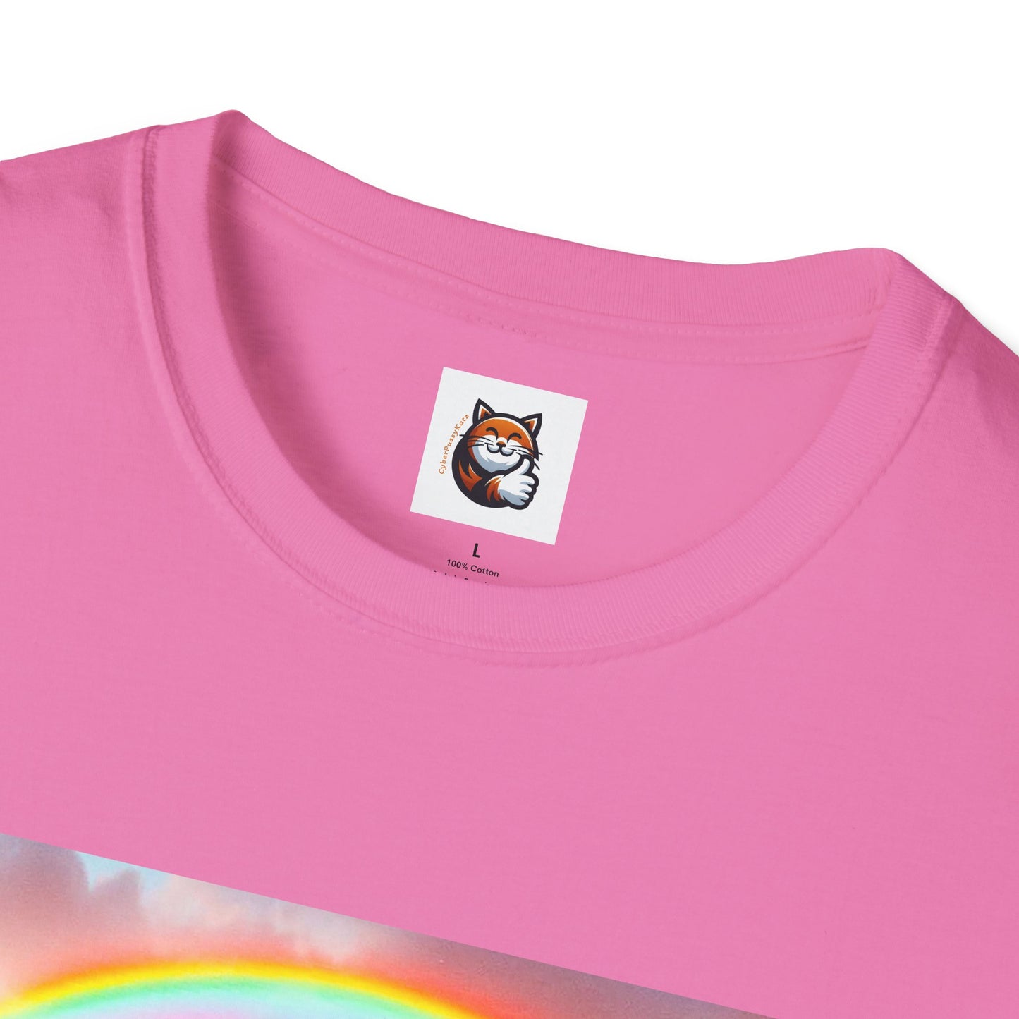 Selkirk Rex Cat T-Shirt rainbow bridge