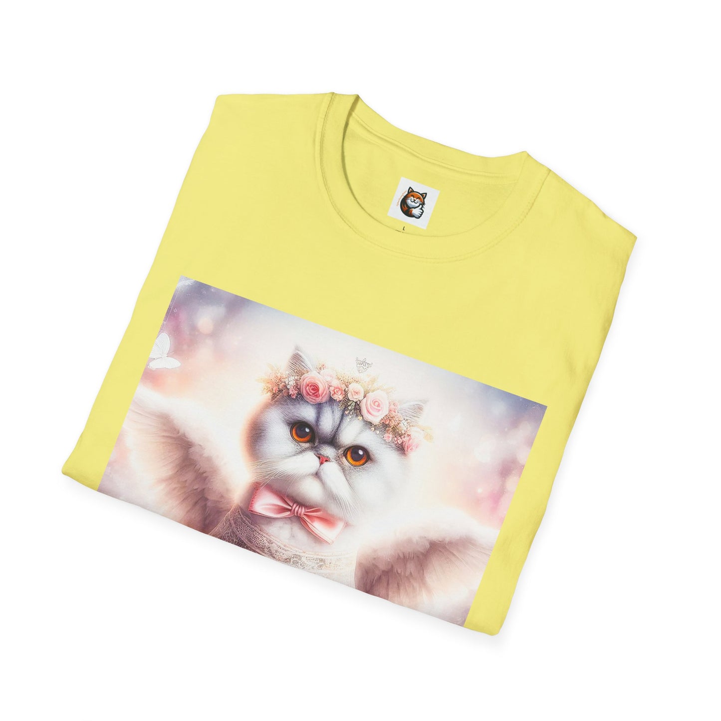 Selkirk Rex Cat T-Shirt flower Angel