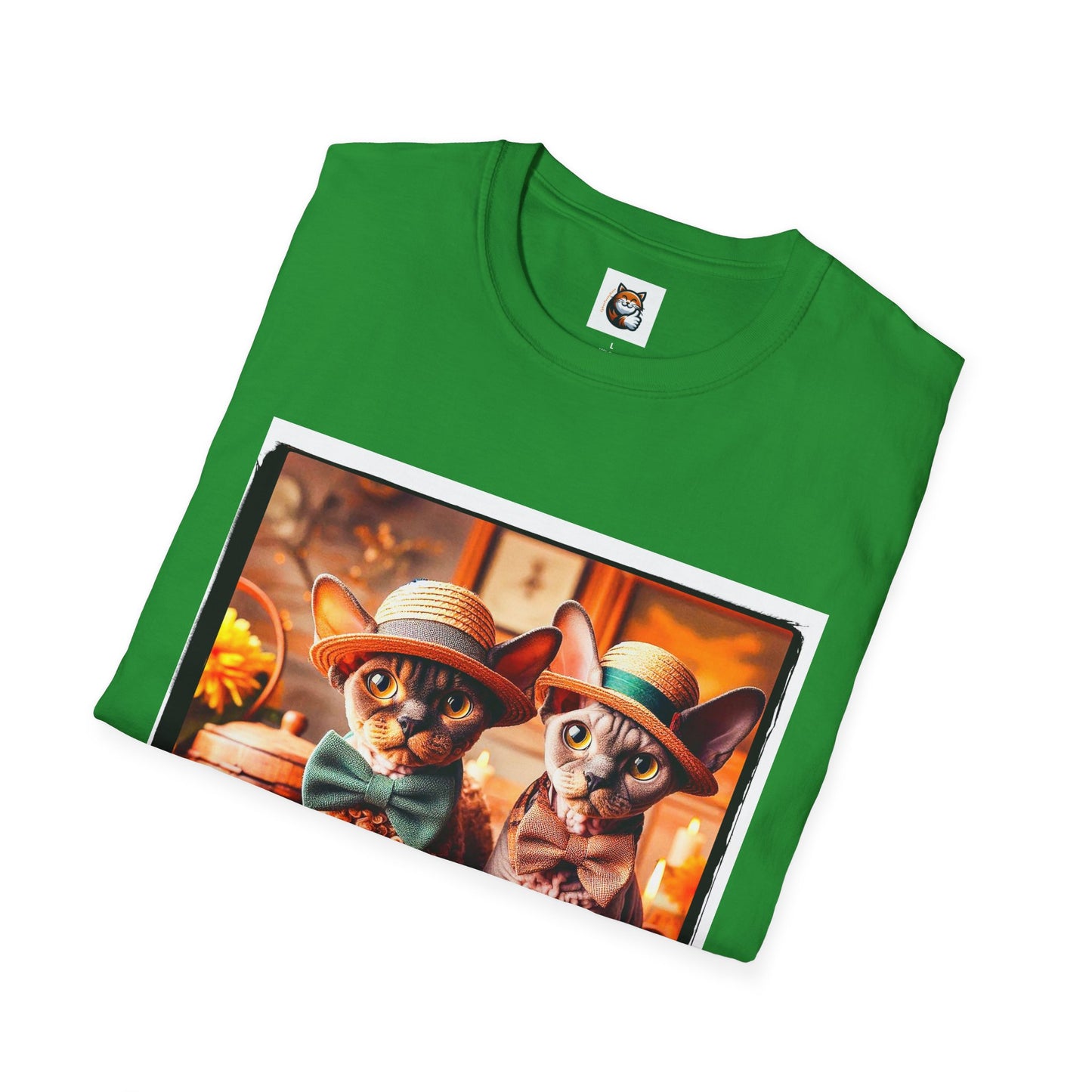 Devon Rex bow and tie Unisex Softstyle T-Shirt