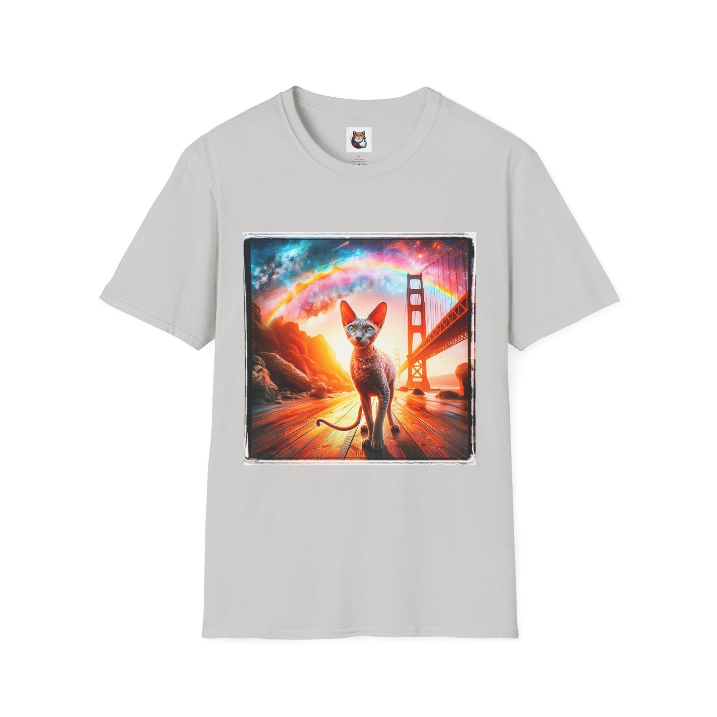 Cornish Rex Cat rainbow sunset T-Shirt