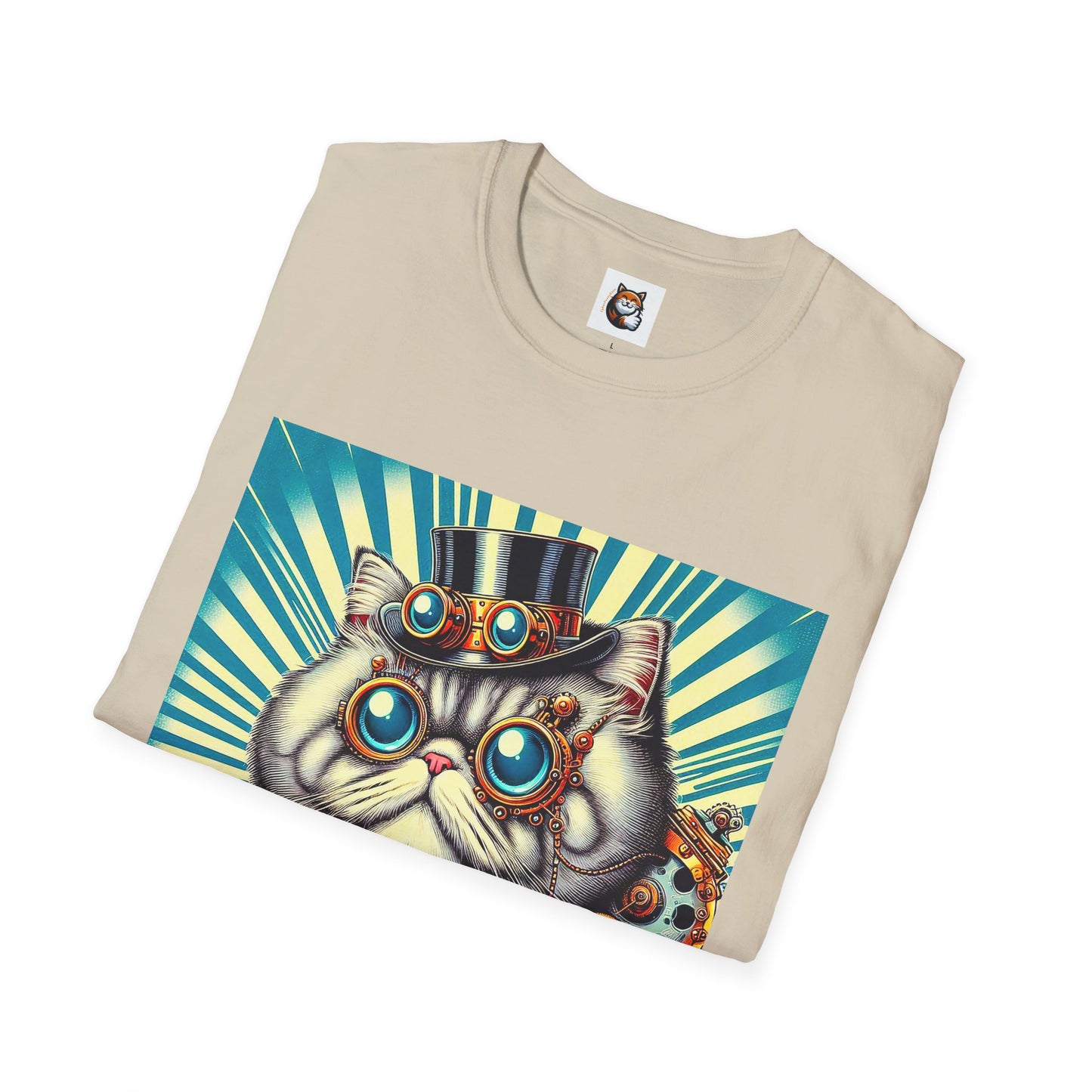 Selkirk Rex Cat T-Shirt steam punk